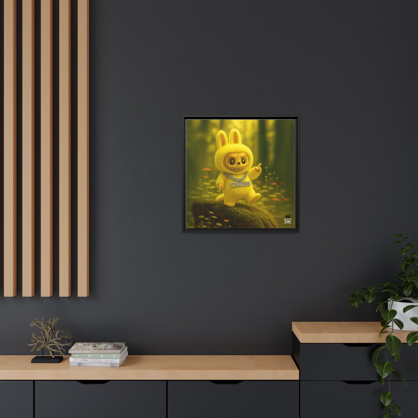 Plush Monster Yellow - Canvas Art