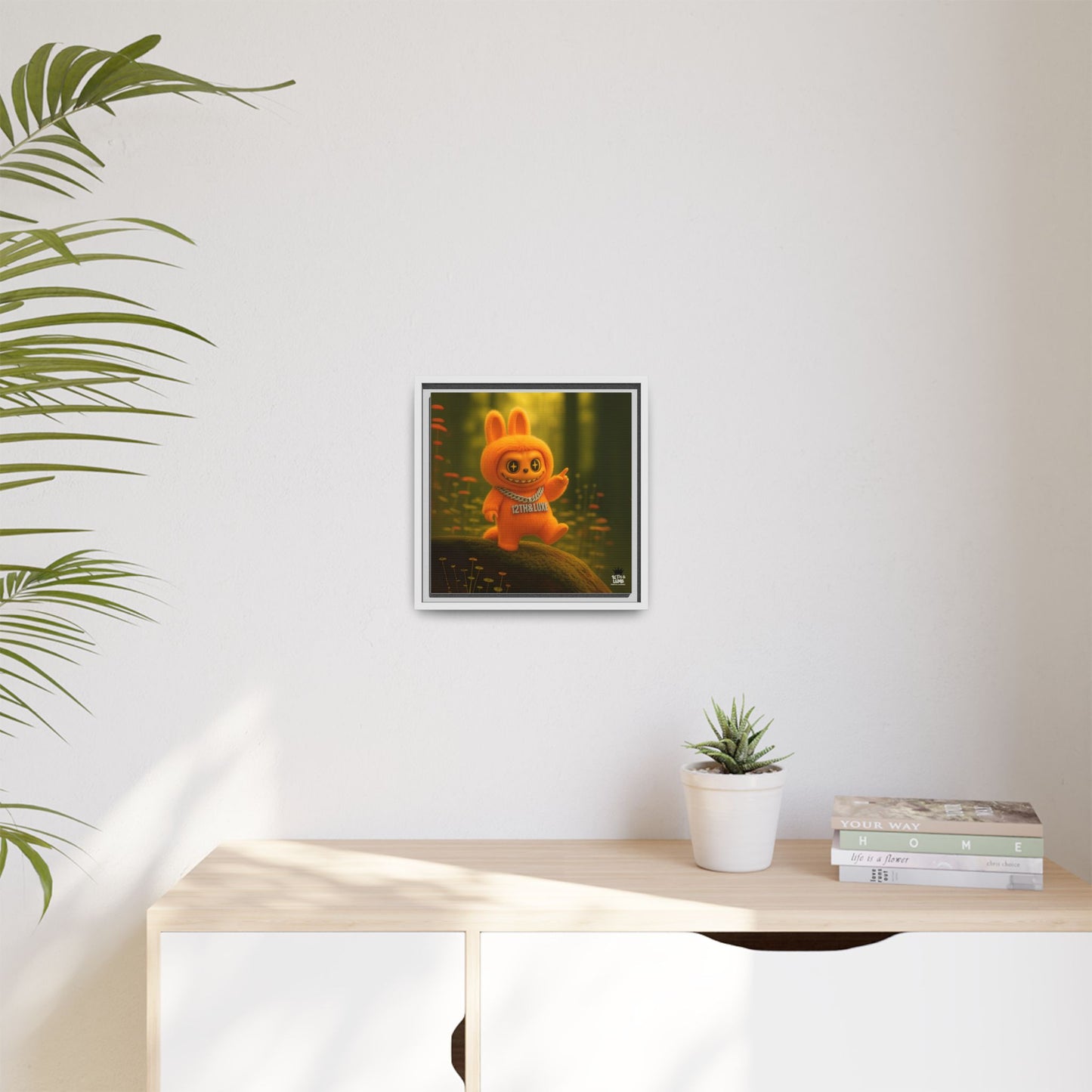 Plush Monster Orange - Canvas Art