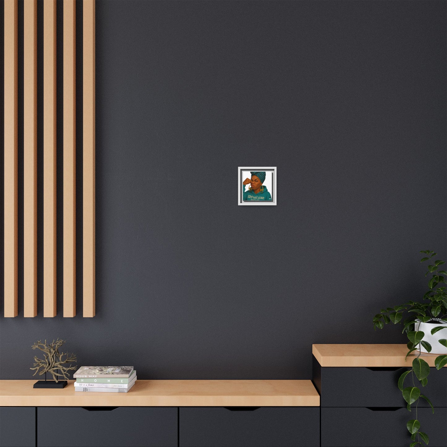 Funky Face Blue- Canvas Art