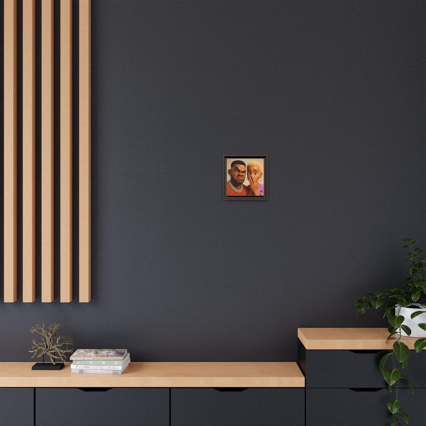 Funky Face Couple - Canvas Art