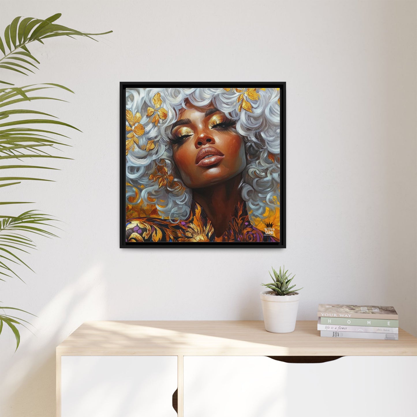 Vibrant Framed Canvas Art - Bold Beauty Portrait