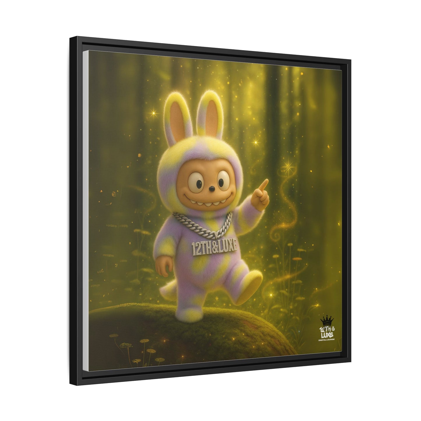 Plush Monster Purple/Yellow - Canvas Art