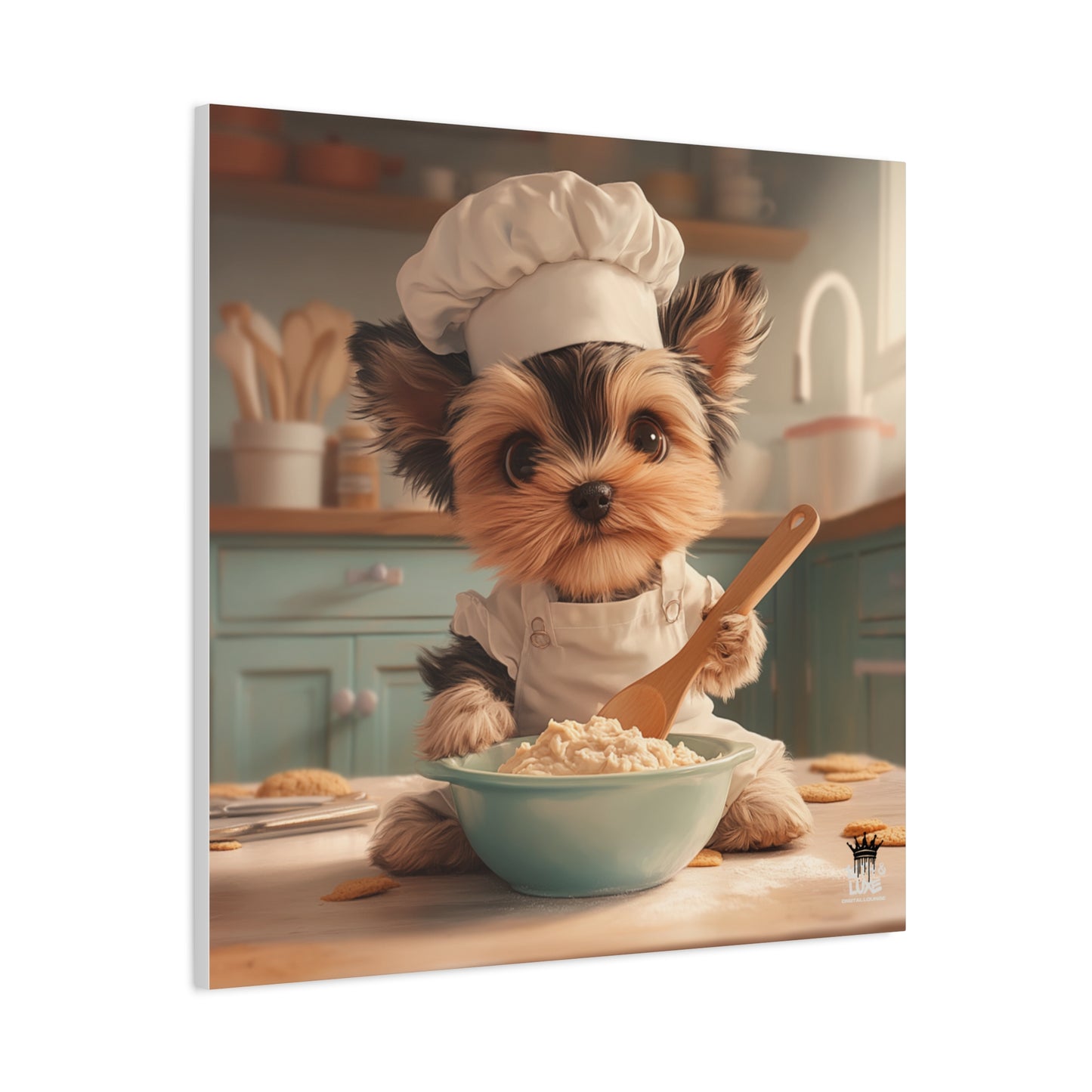 Yorkshire Puppy Chef Canvas Art