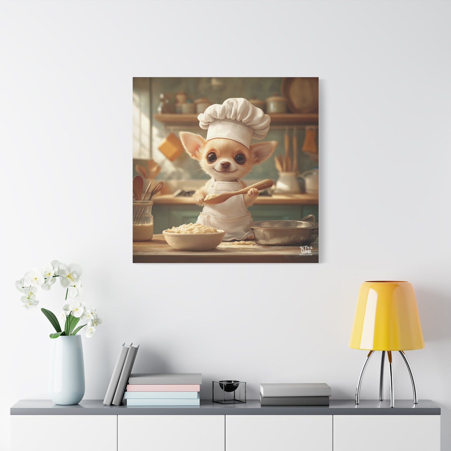 Chihuahua Puppy Chef Canvas Art