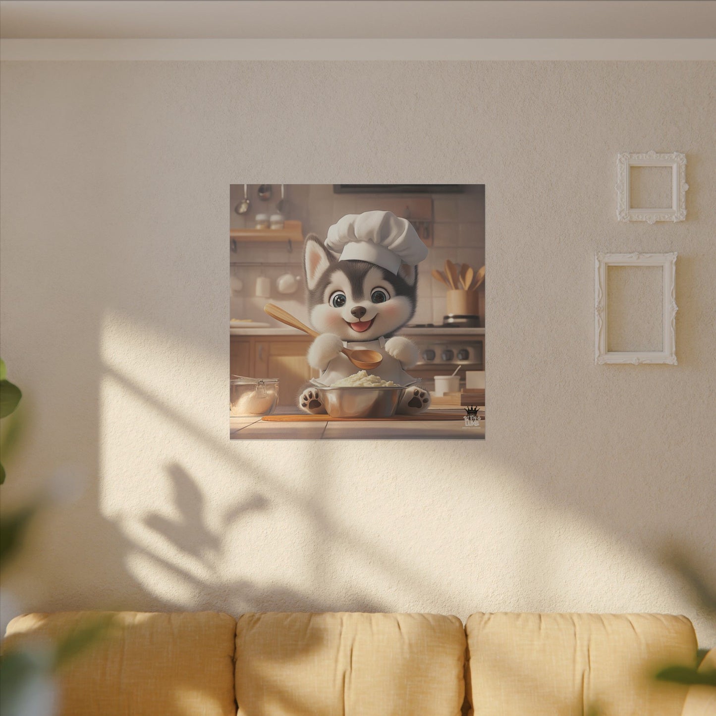 Siberian Husky Puppy Chef Canvas Art