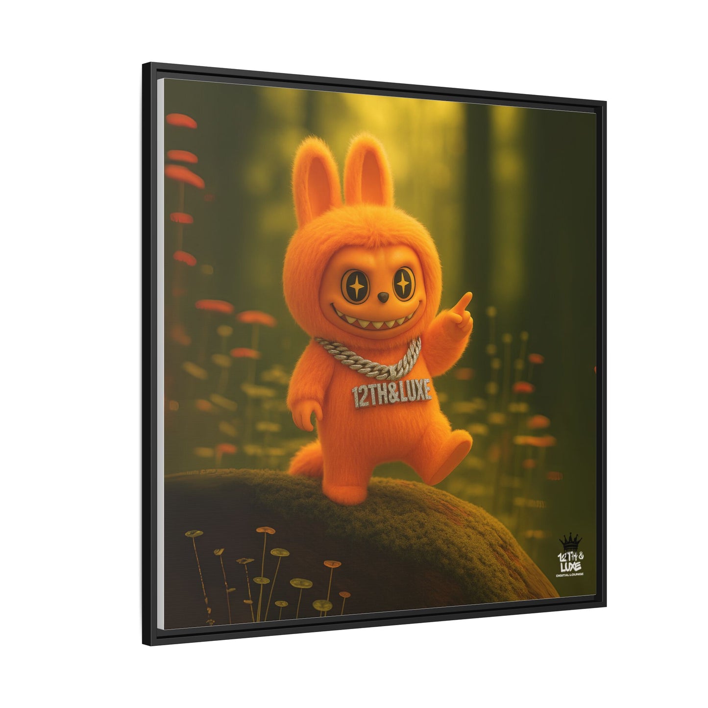 Plush Monster Orange - Canvas Art