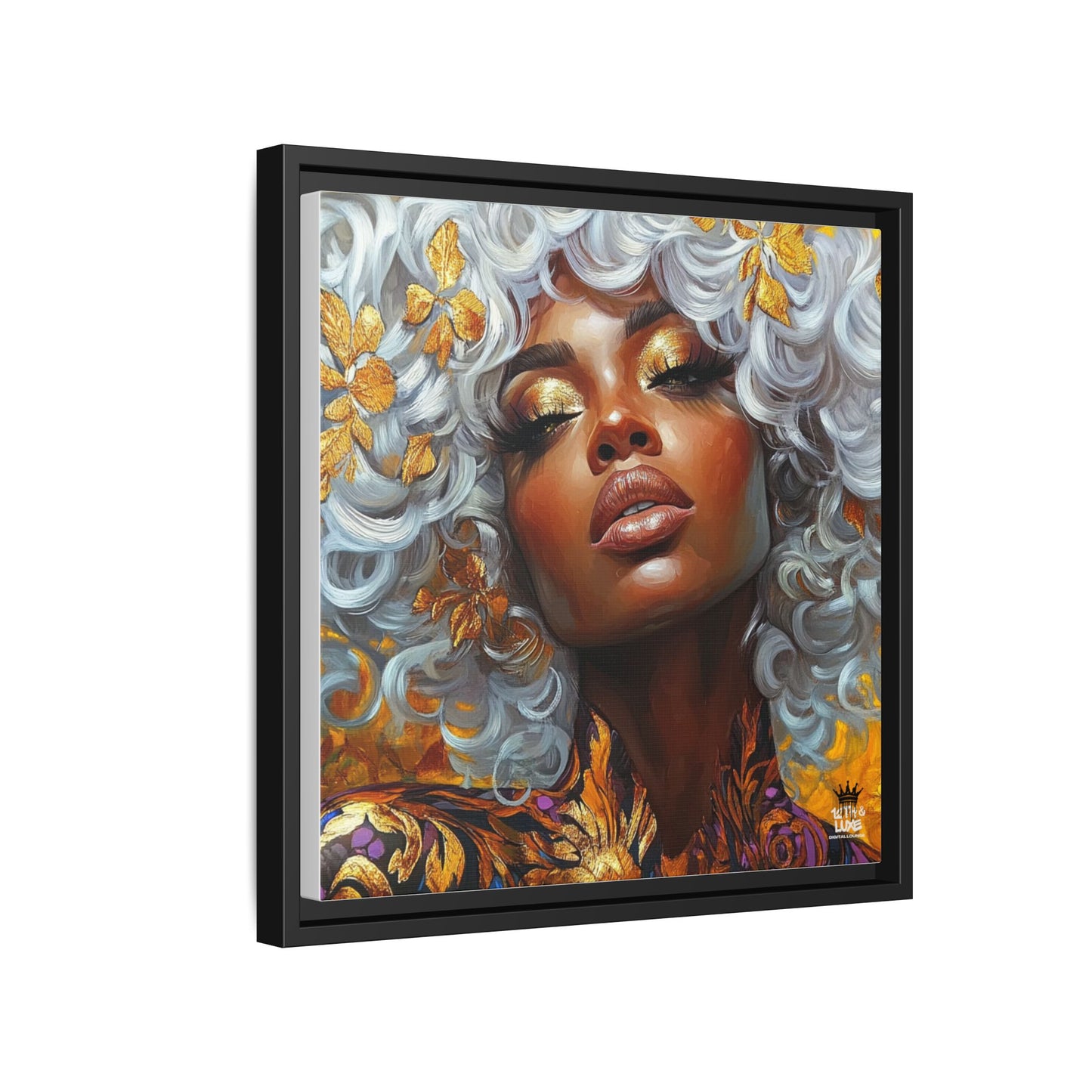 Vibrant Framed Canvas Art - Bold Beauty Portrait