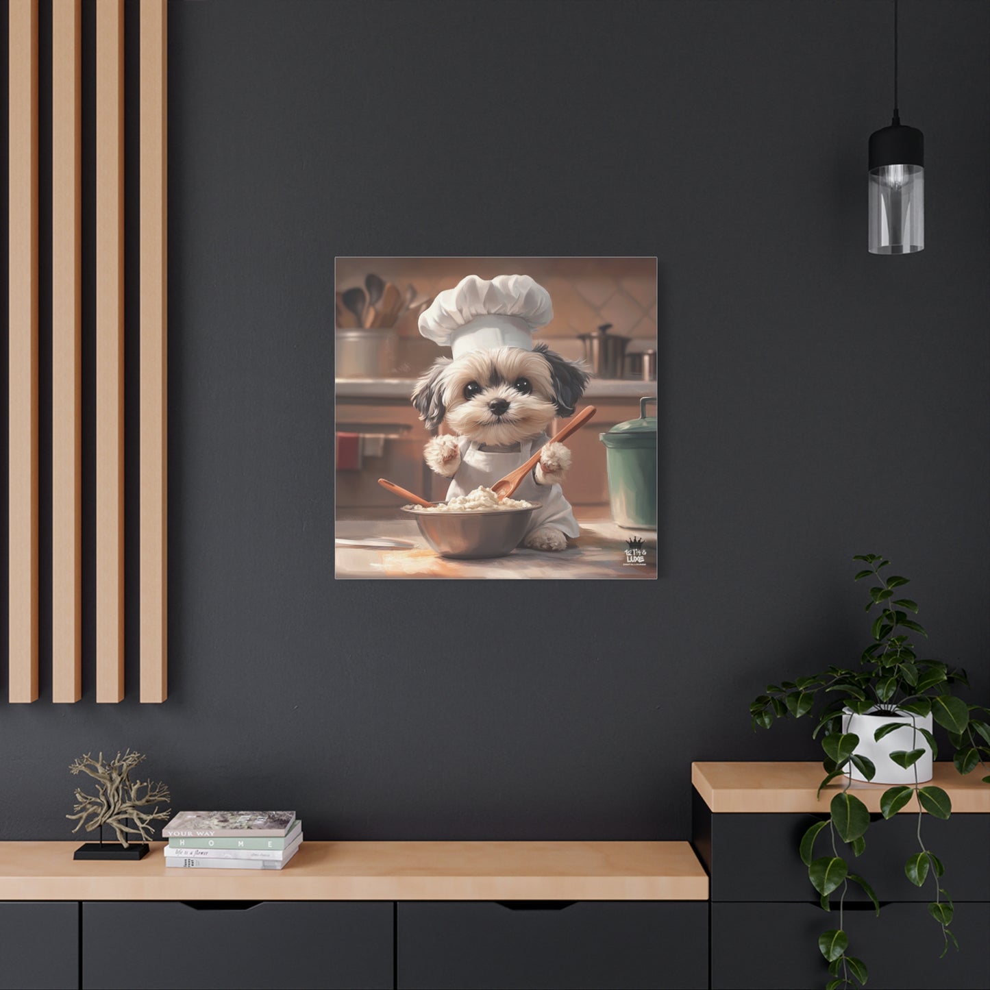 Shih Tzu Puppy Chef Canvas Art