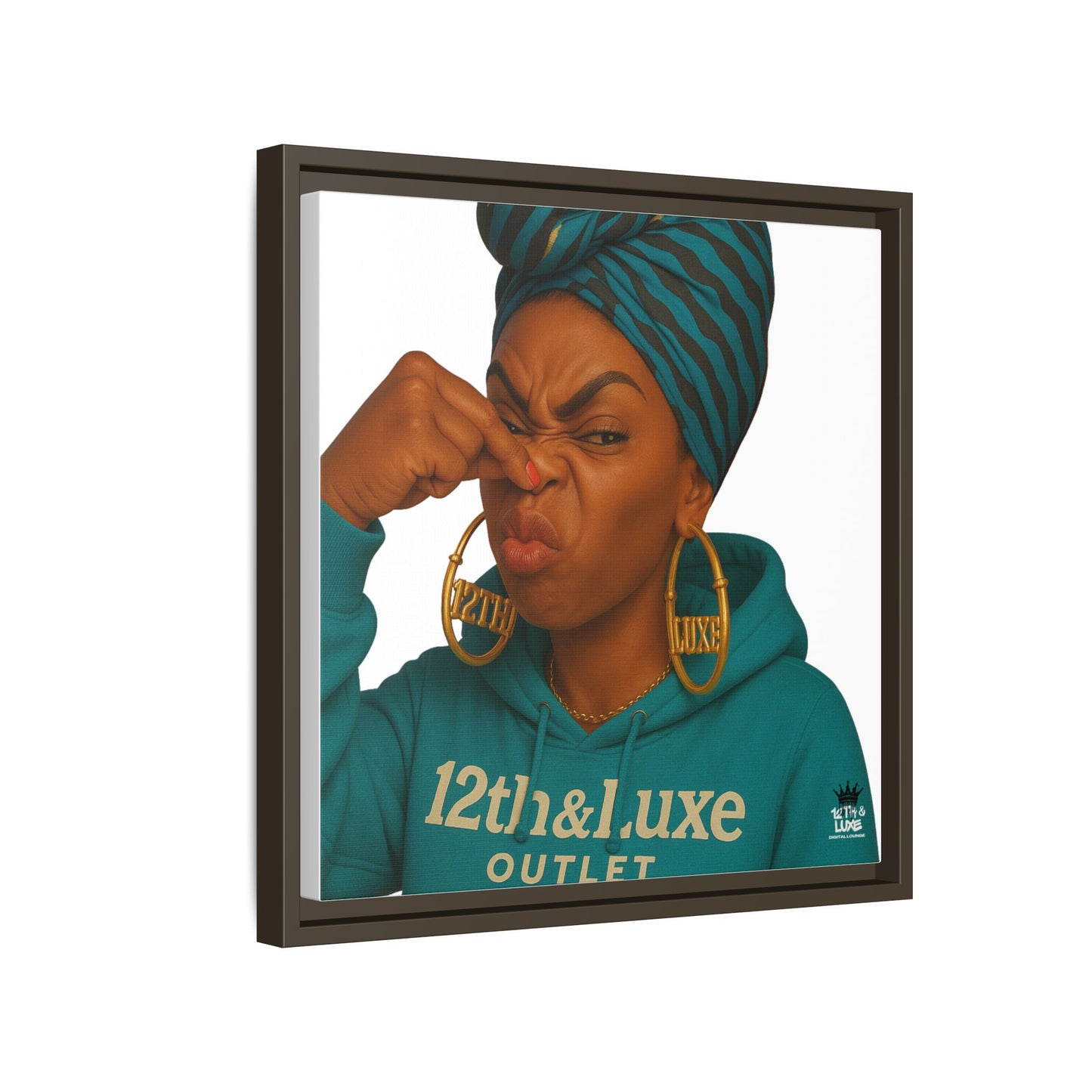 Funky Face Blue- Canvas Art