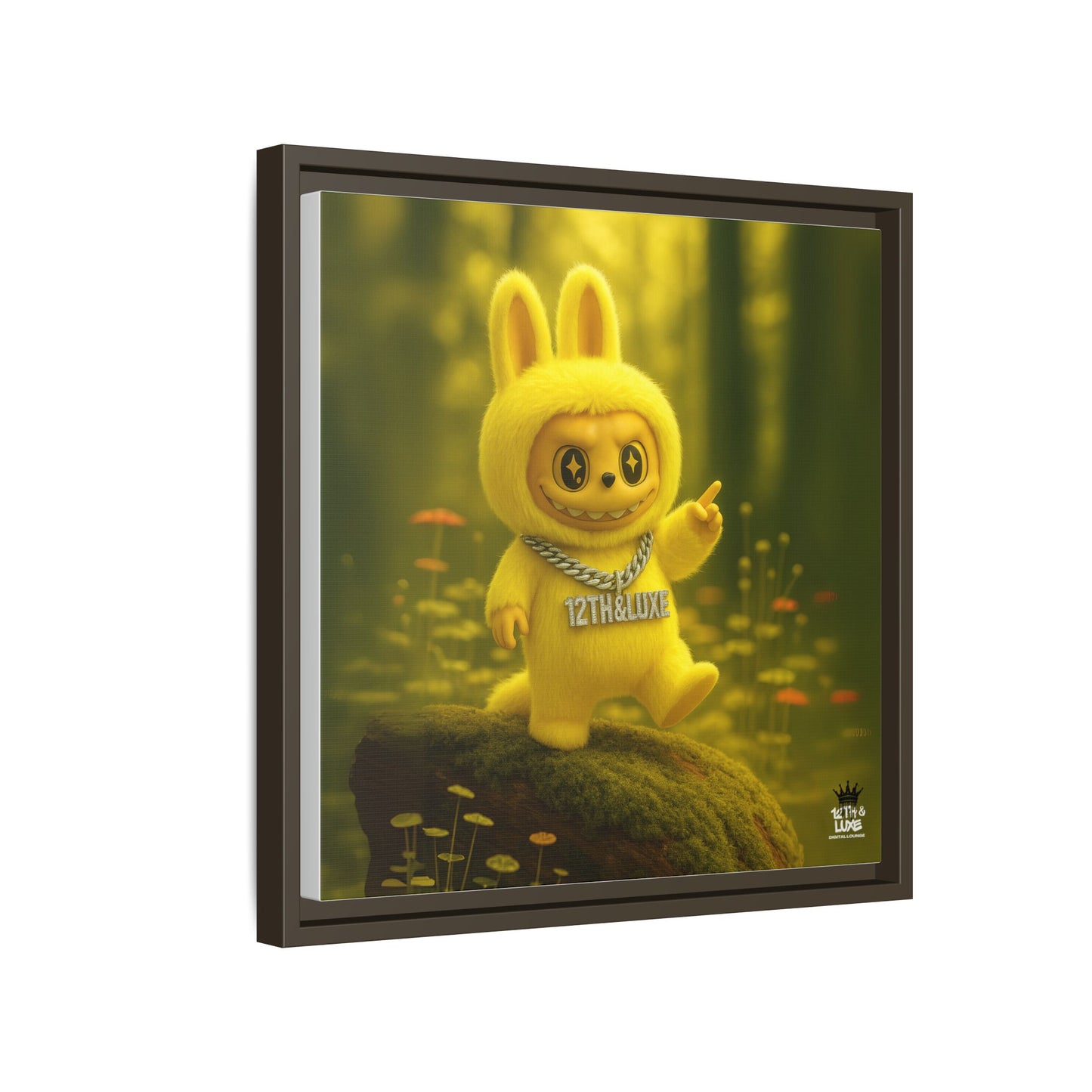 Plush Monster Yellow - Canvas Art