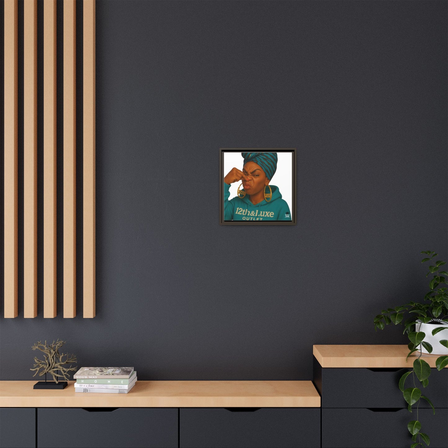 Funky Face Blue- Canvas Art