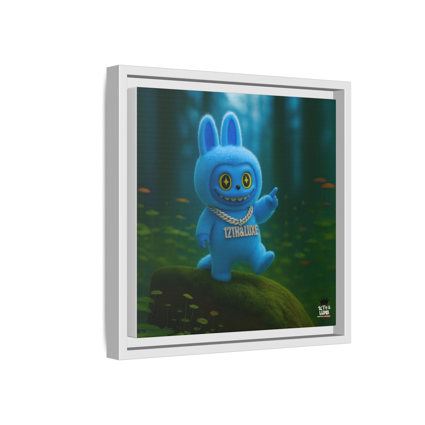 Plush Monster Blue - Canvas Art