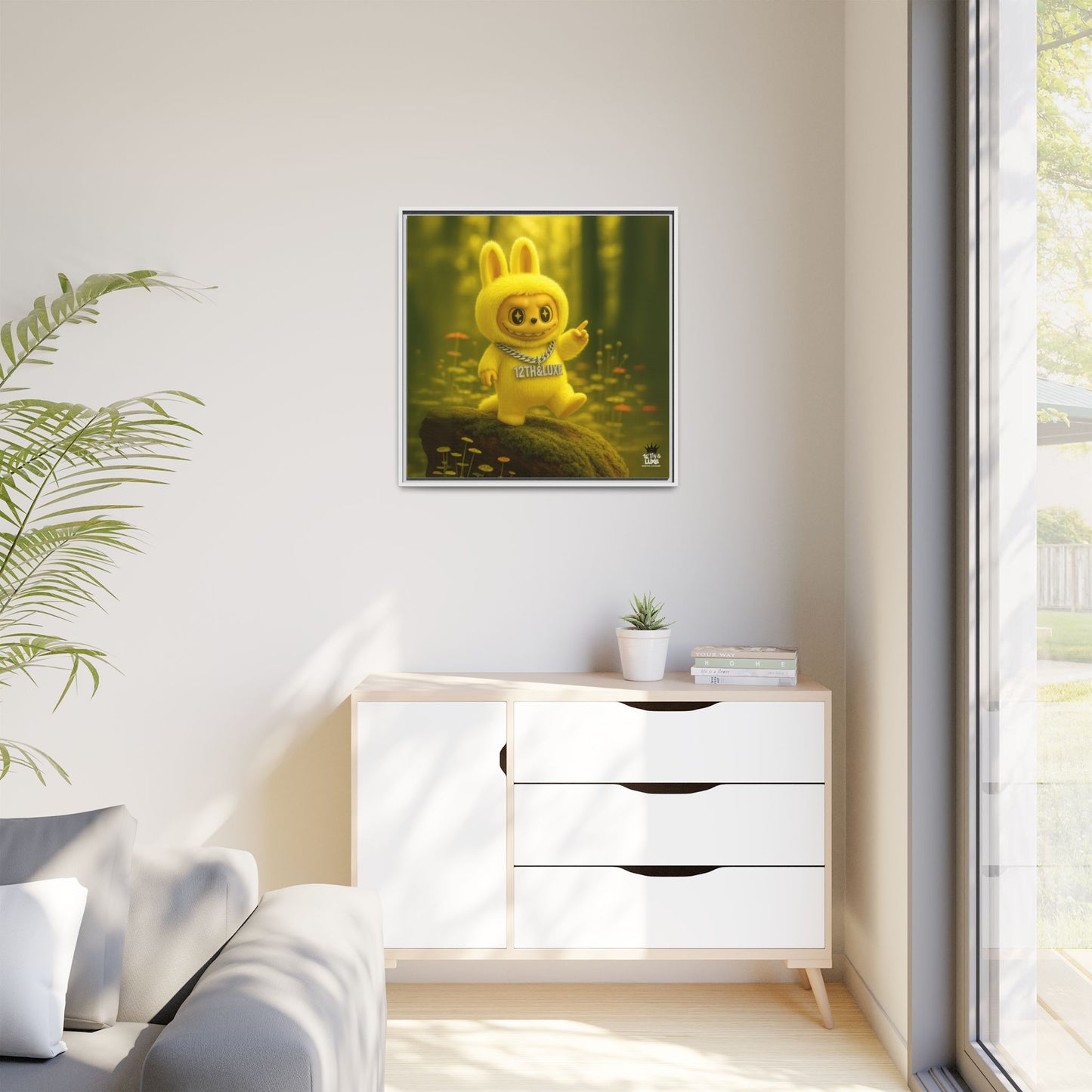 Plush Monster Yellow - Canvas Art