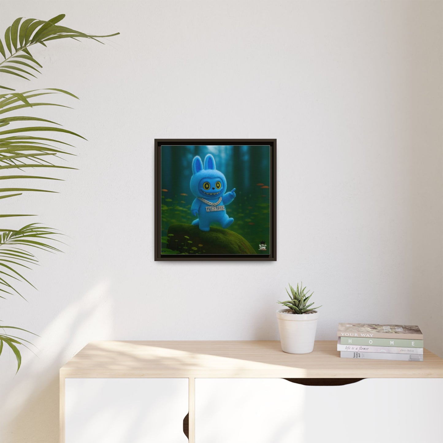 Plush Monster Blue - Canvas Art