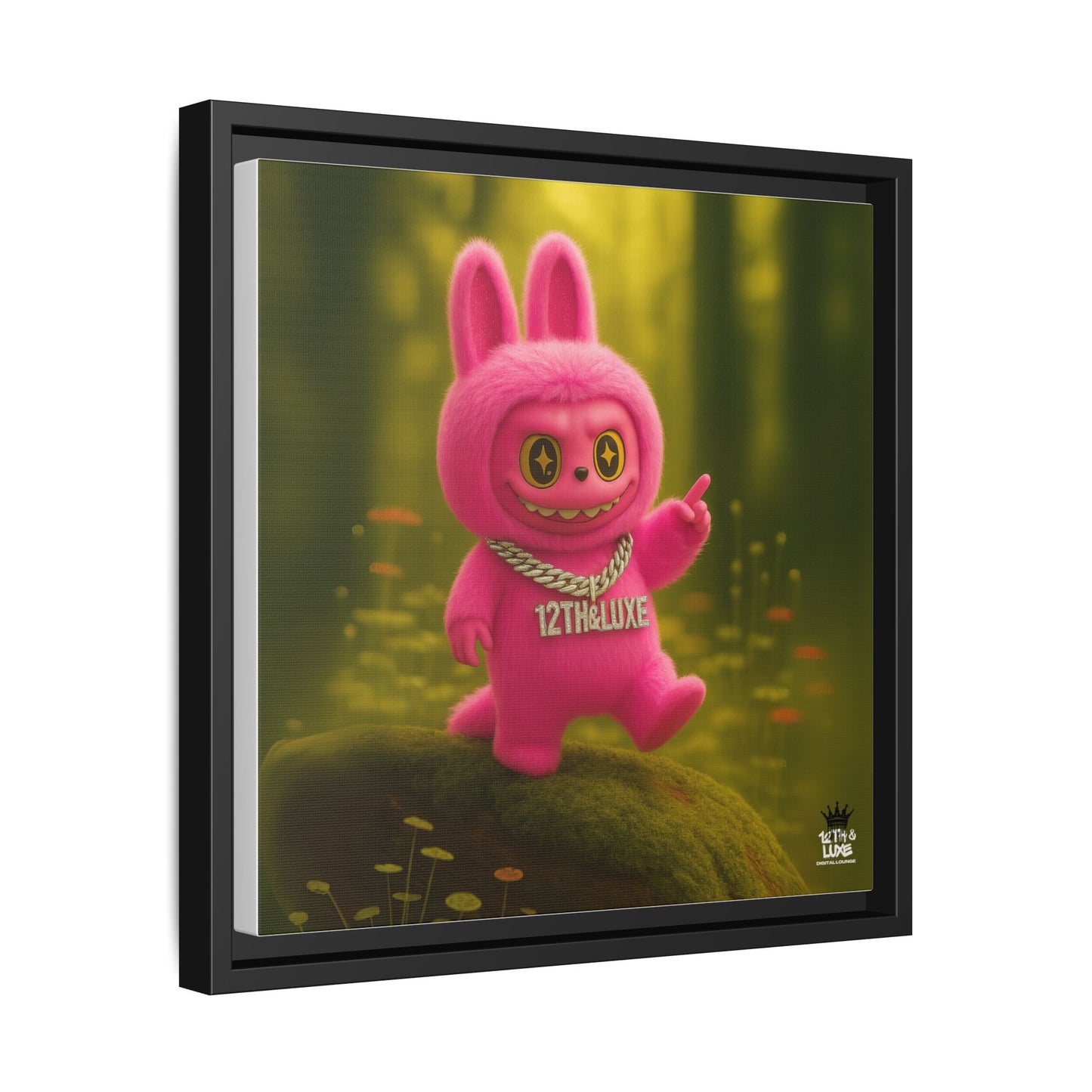 Plush Monster Pink- Canvas Art