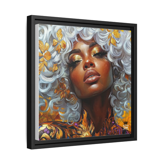 Vibrant Framed Canvas Art - Bold Beauty Portrait
