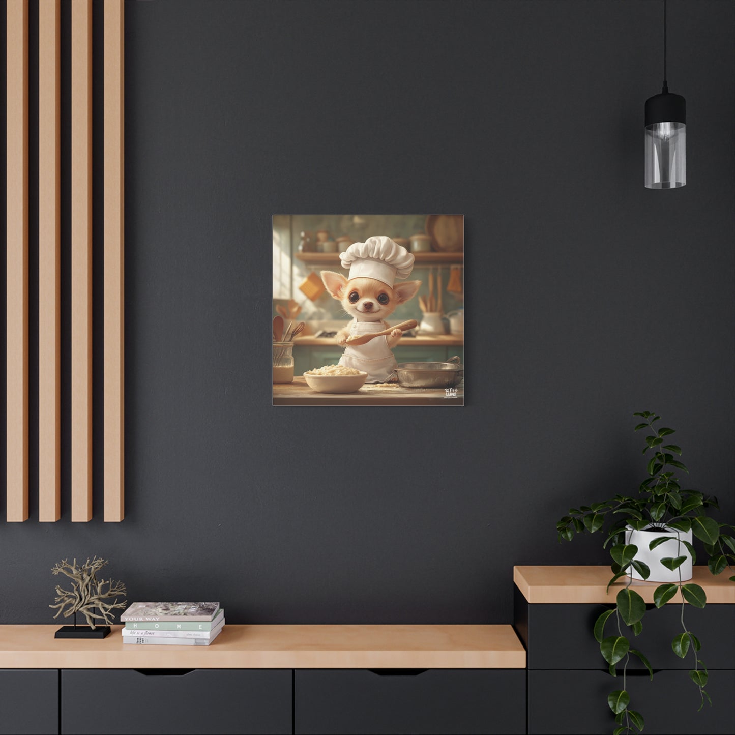 Chihuahua Puppy Chef Canvas Art