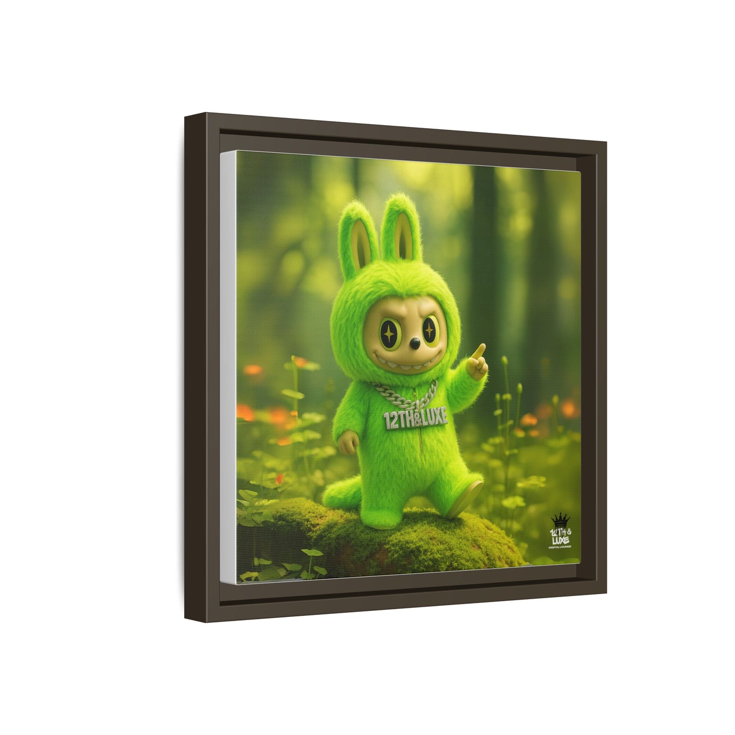 Plush Monster Green - Canvas Art