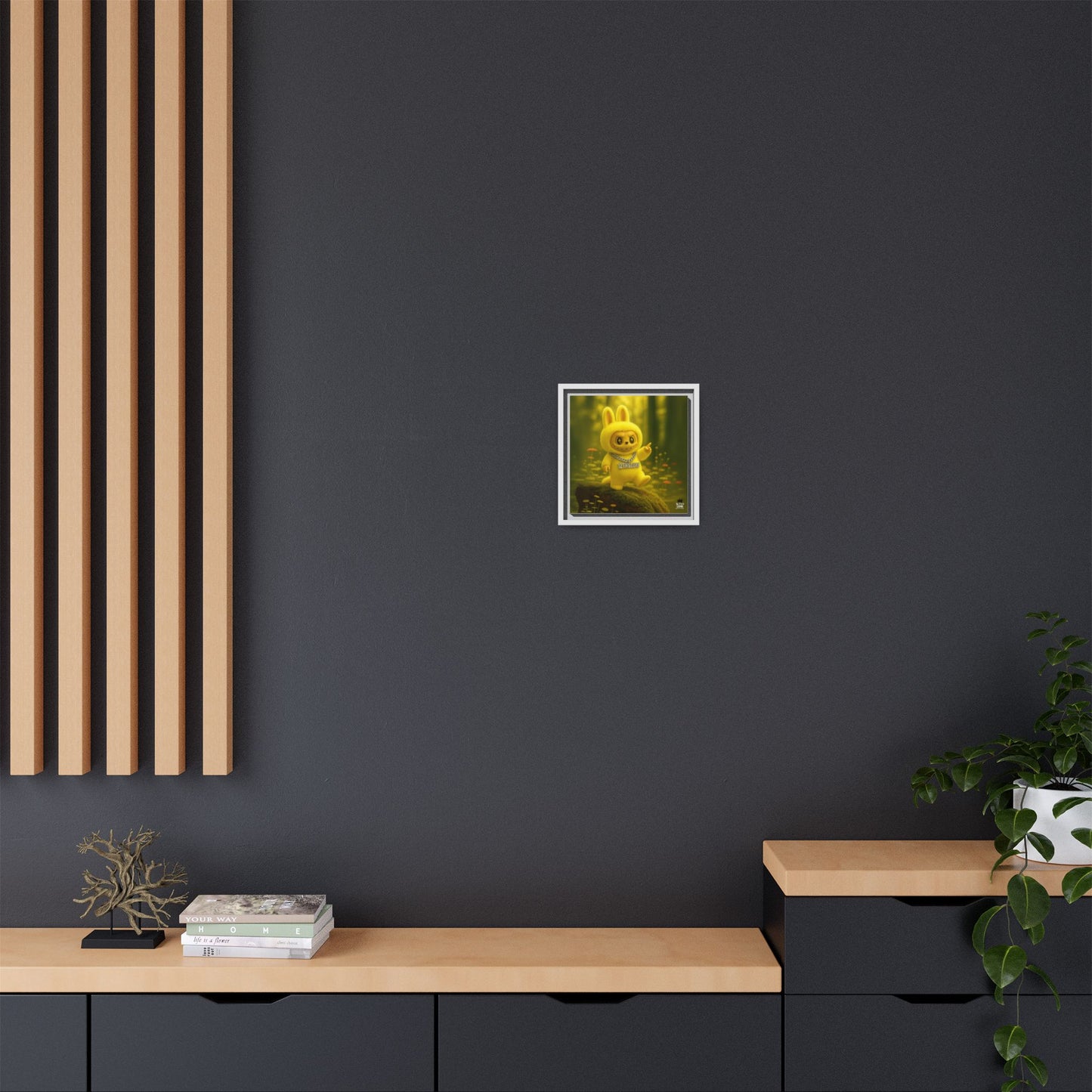 Plush Monster Yellow - Canvas Art