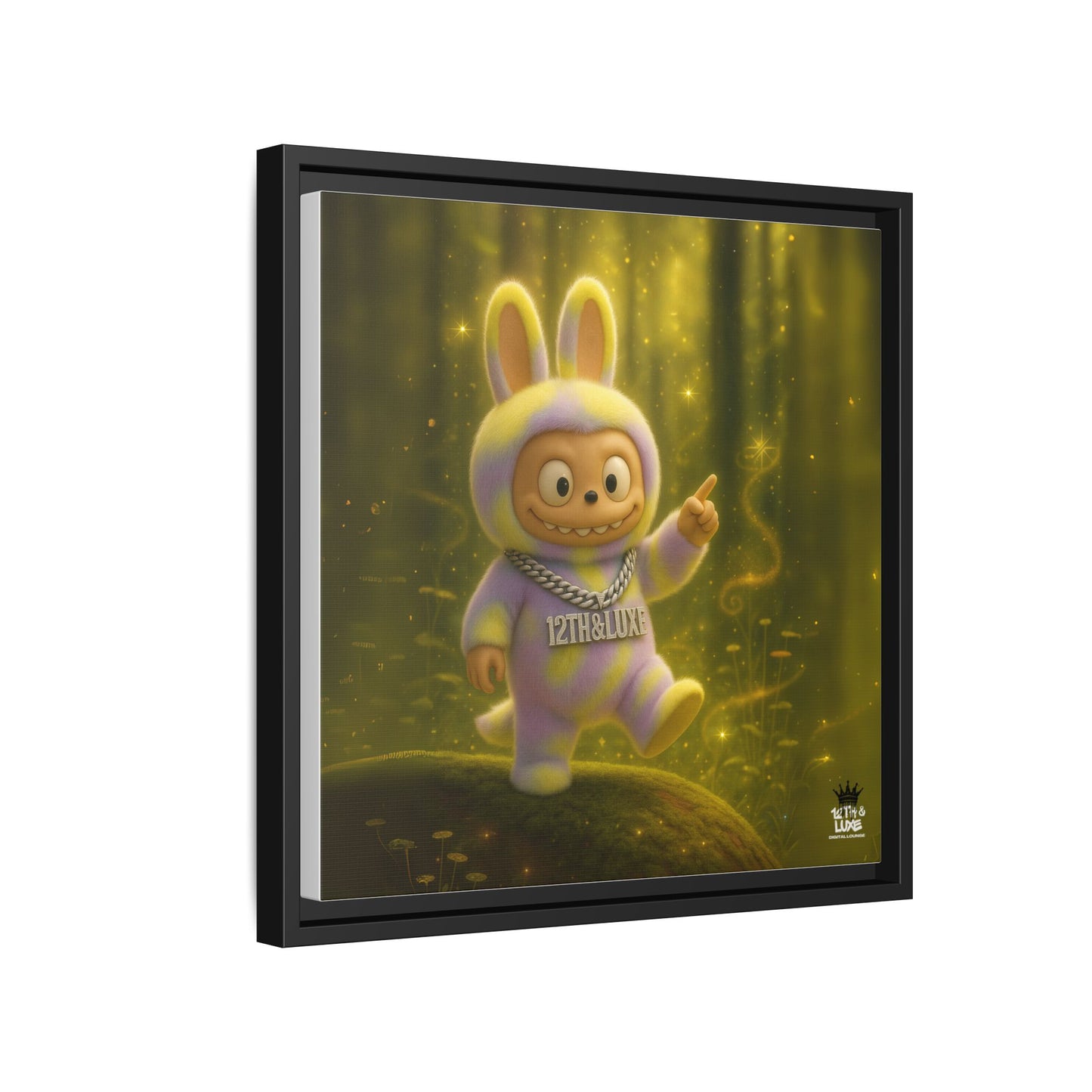 Plush Monster Purple/Yellow - Canvas Art