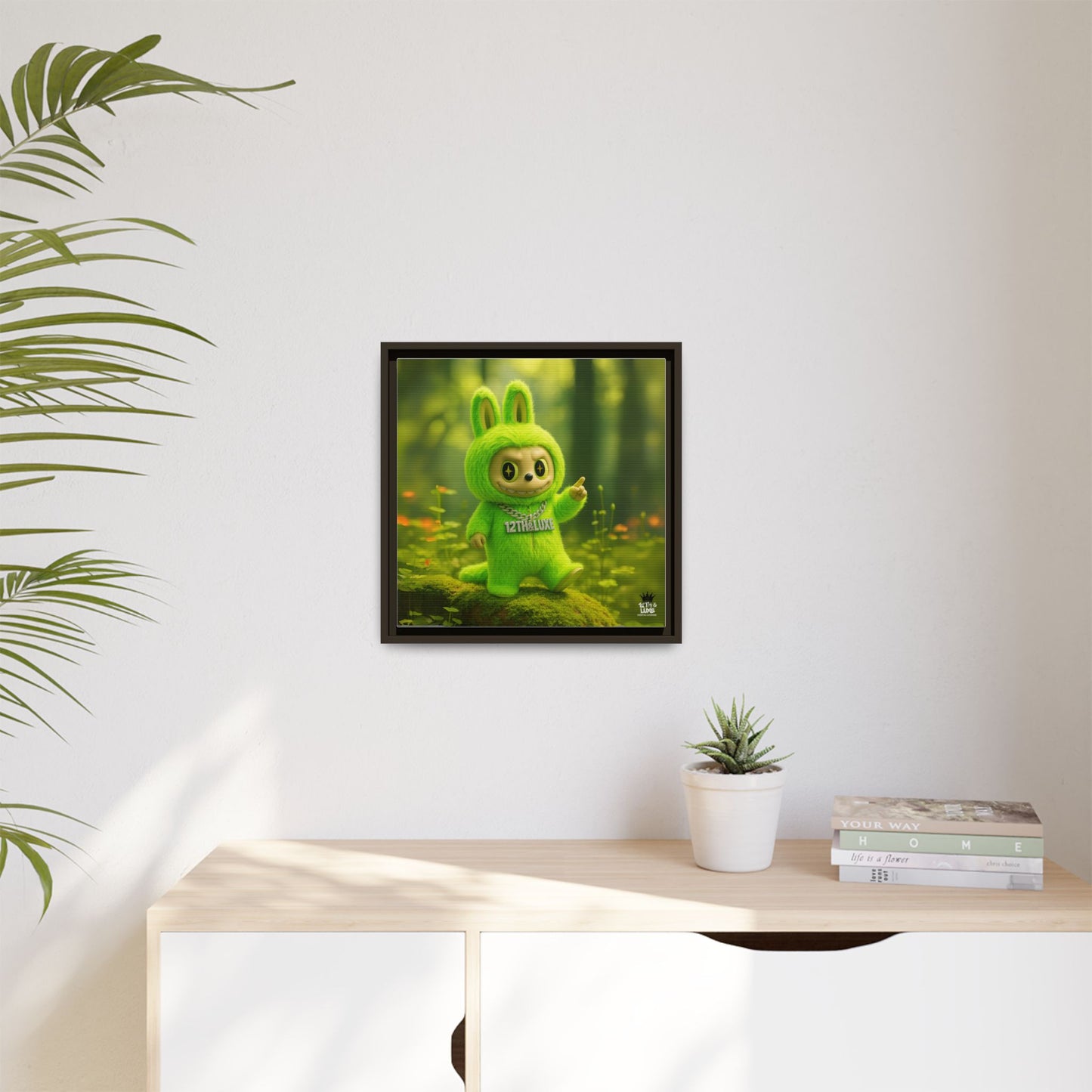 Plush Monster Green - Canvas Art