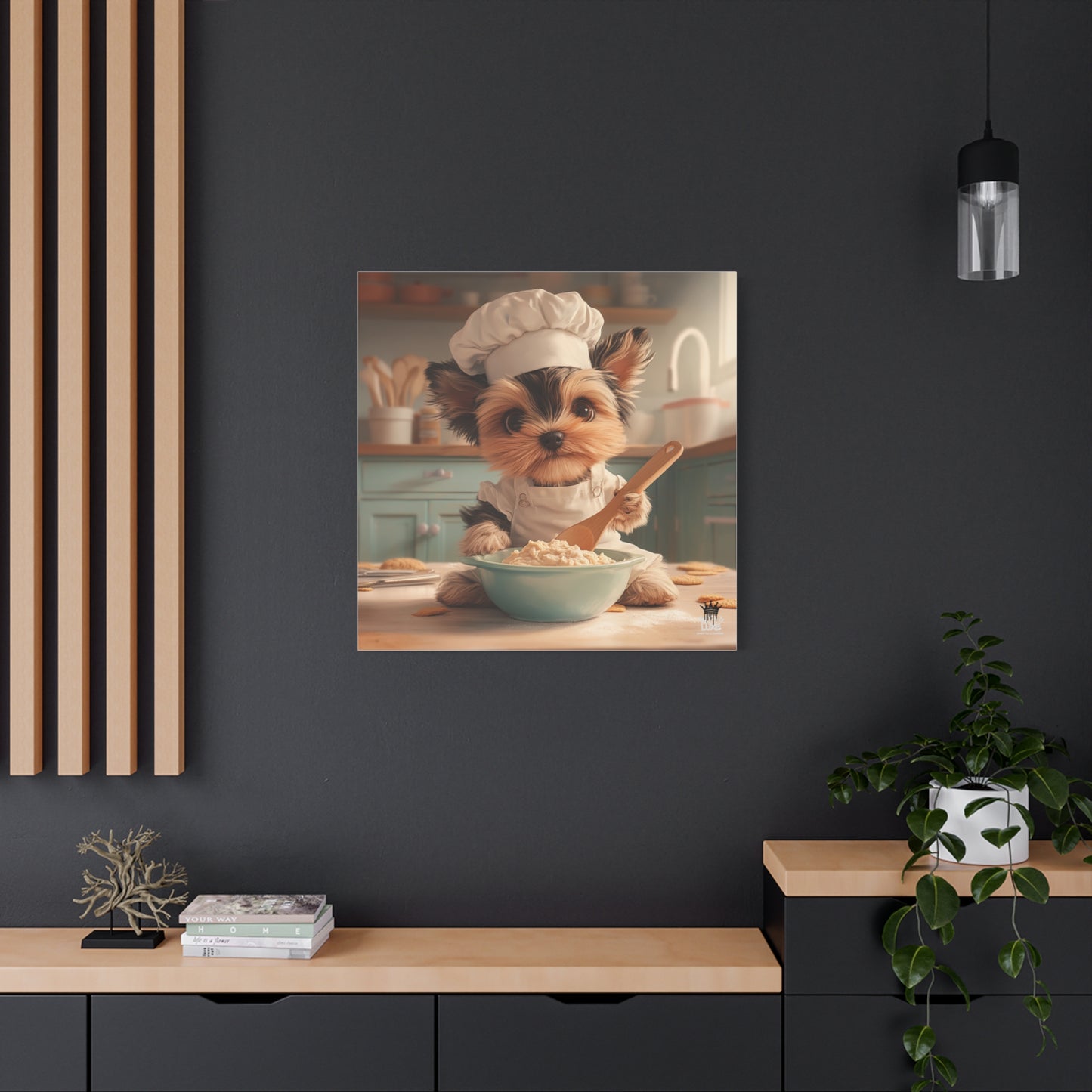 Yorkshire Puppy Chef Canvas Art