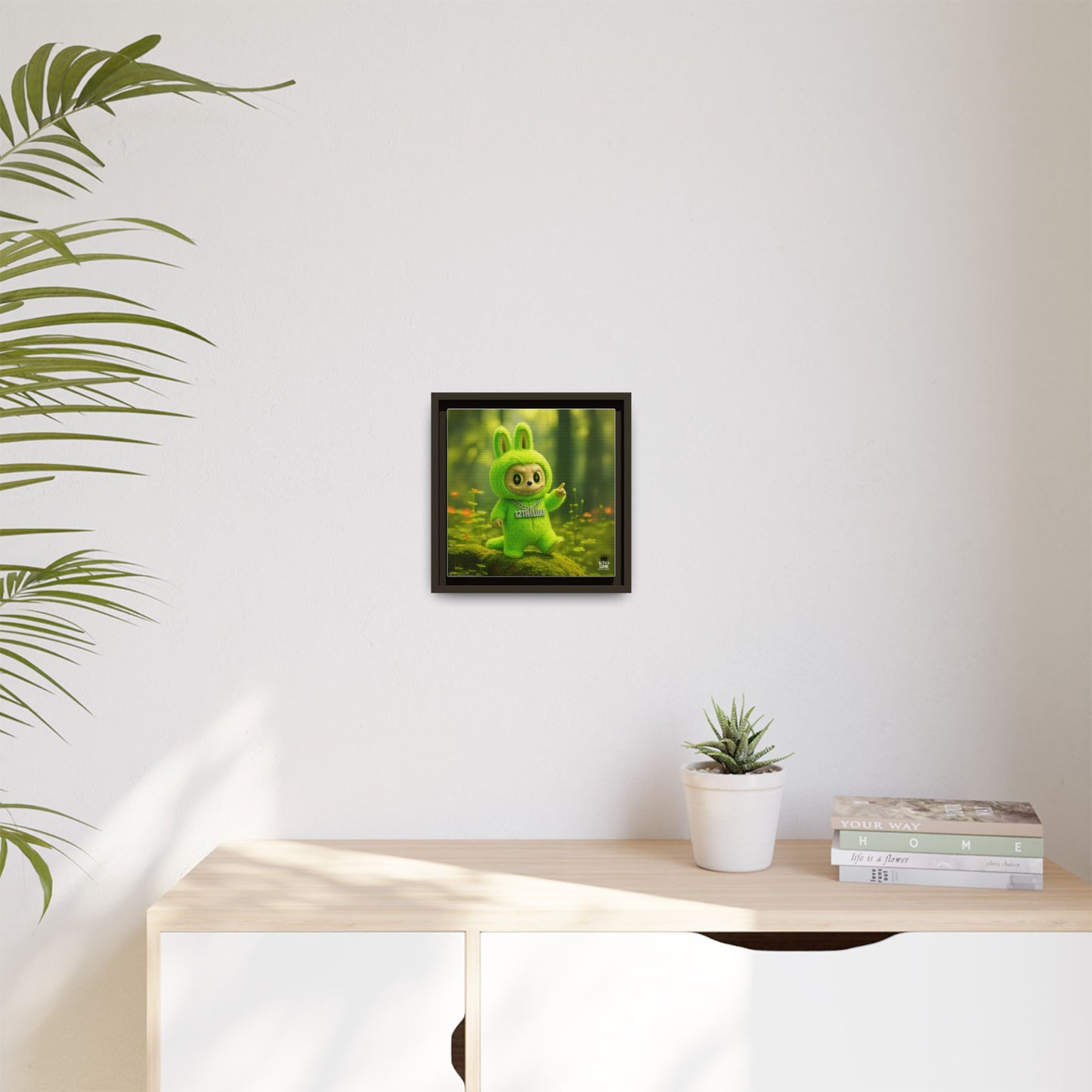 Plush Monster Green - Canvas Art