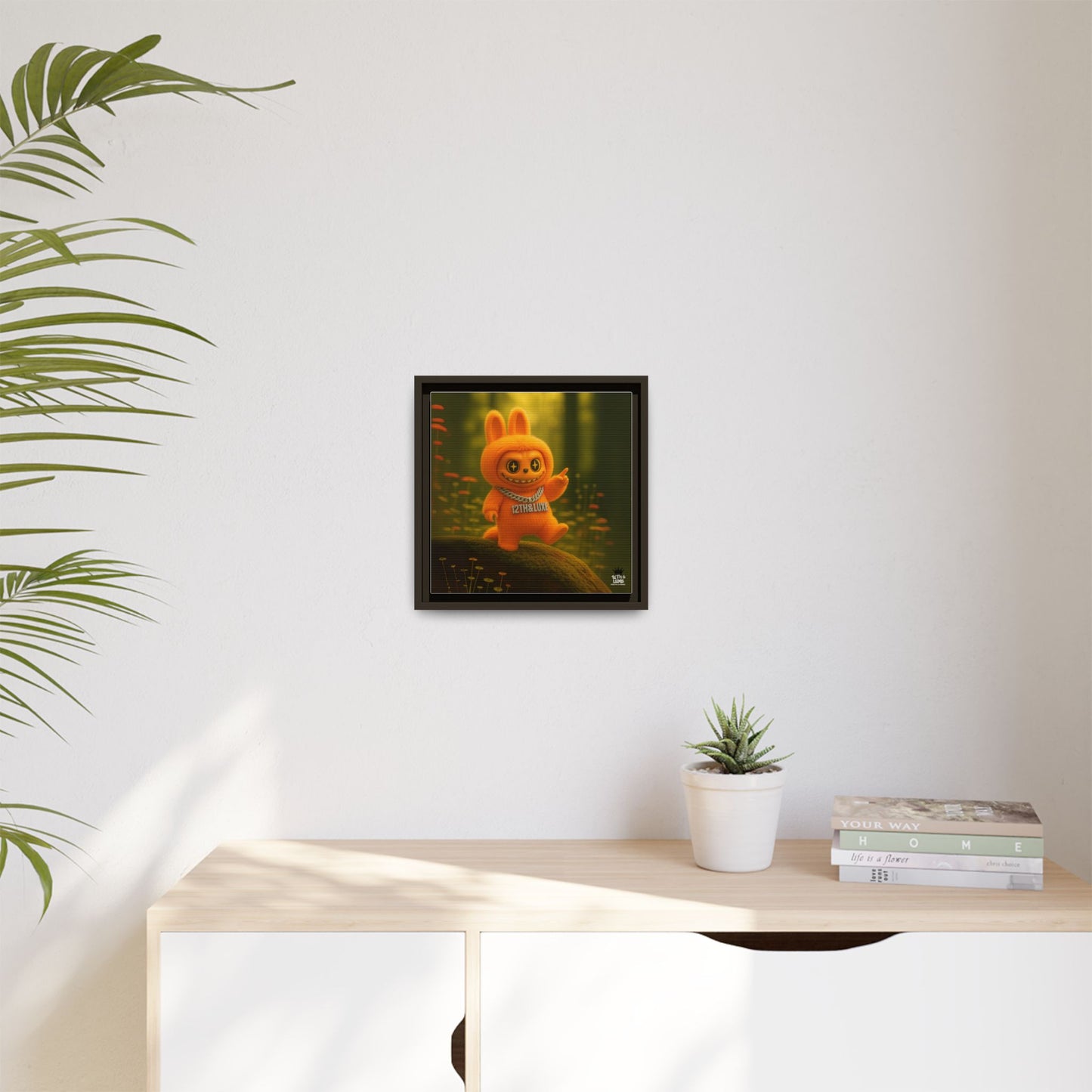 Plush Monster Orange - Canvas Art