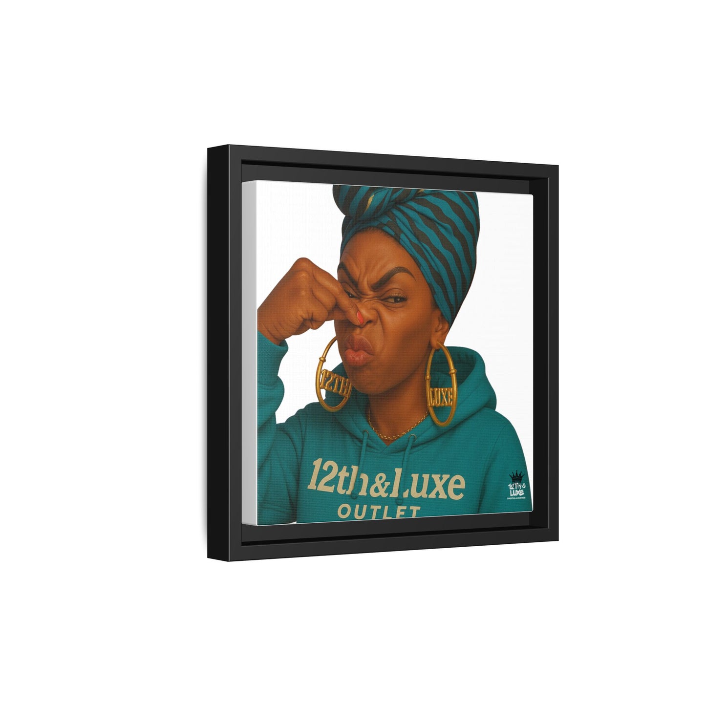 Funky Face Blue- Canvas Art