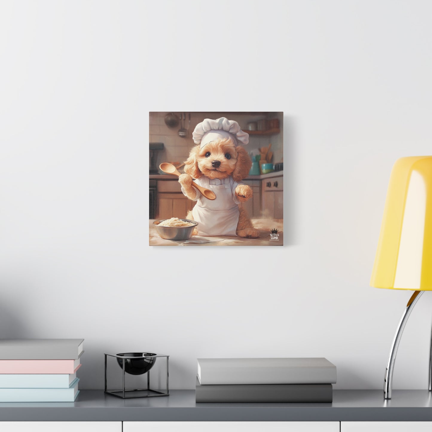 Goldendoodle Puppy Chef Canvas Art
