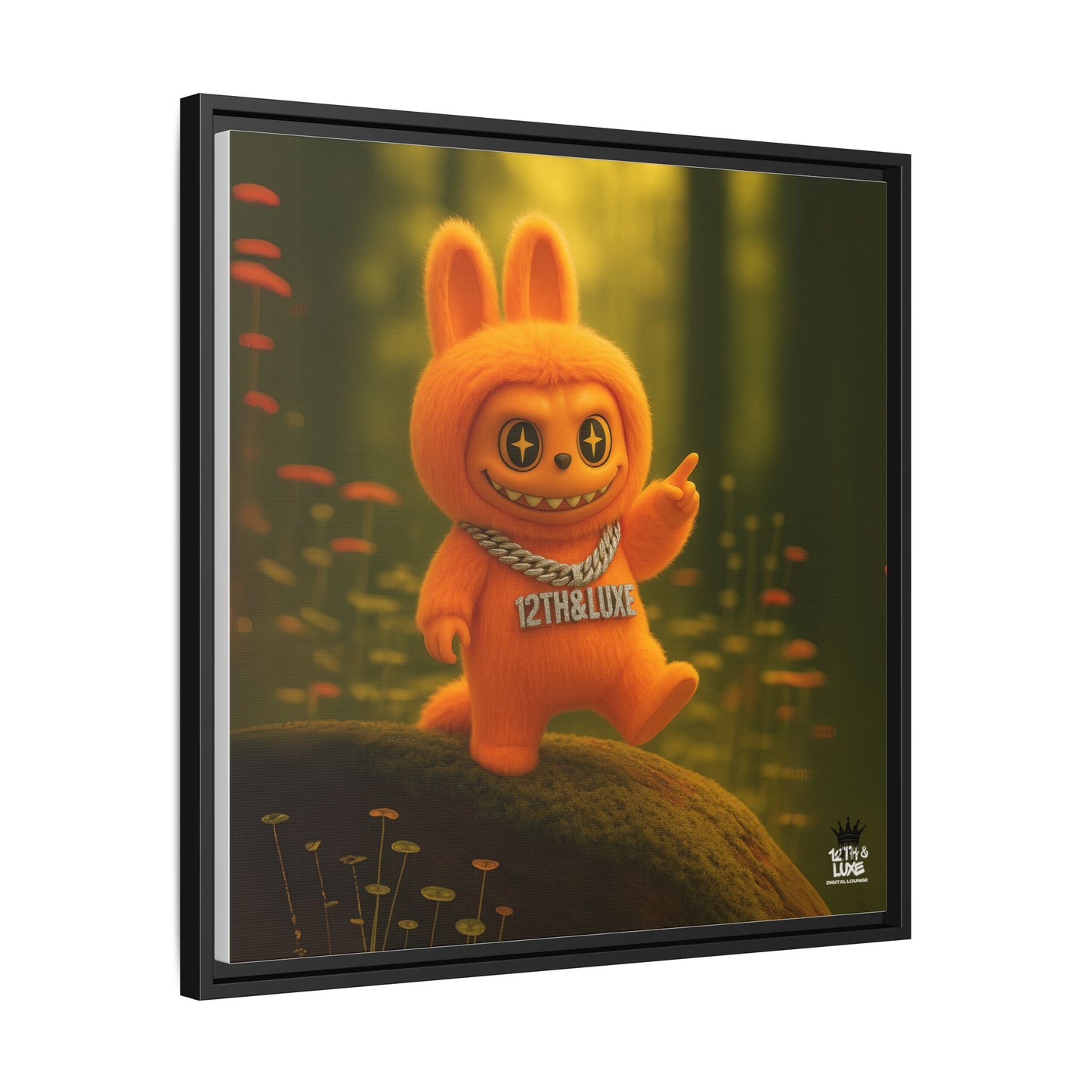 Plush Monster Orange - Canvas Art