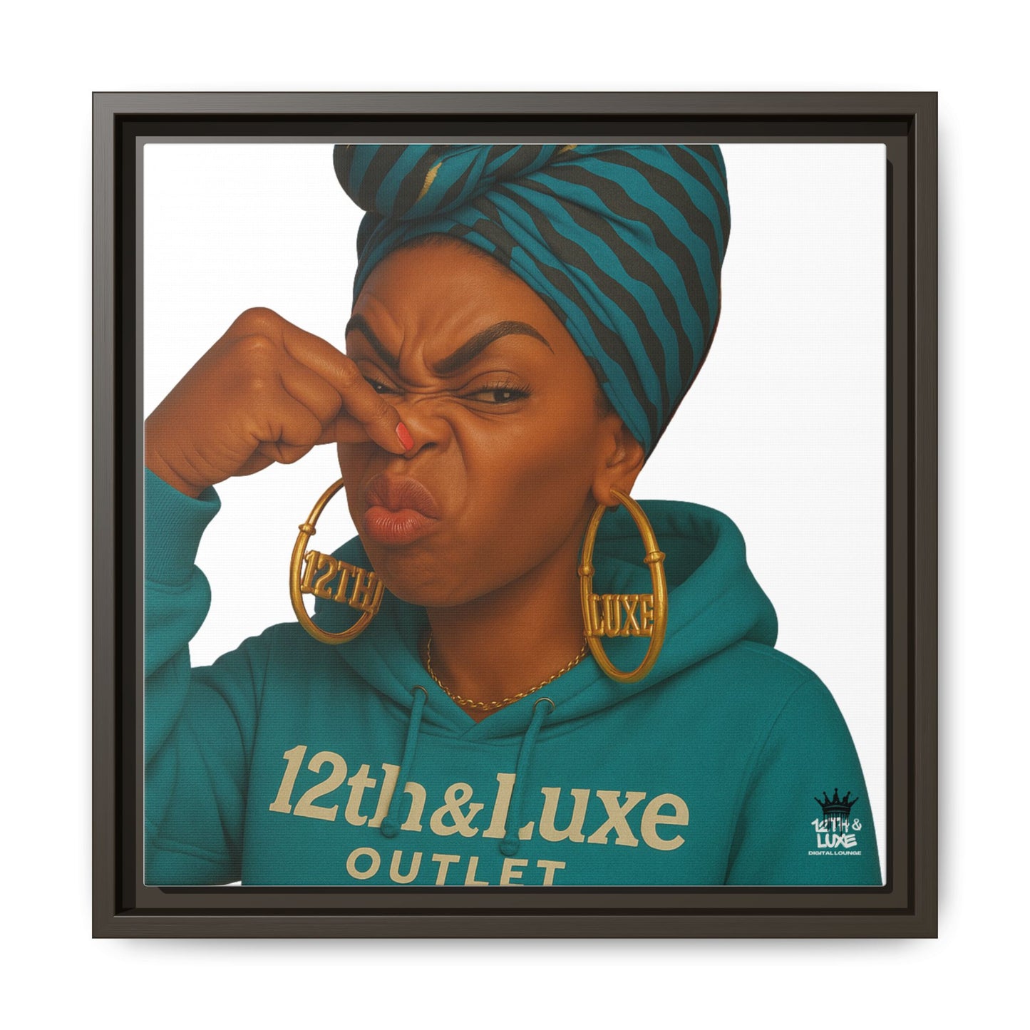 Funky Face Blue- Canvas Art