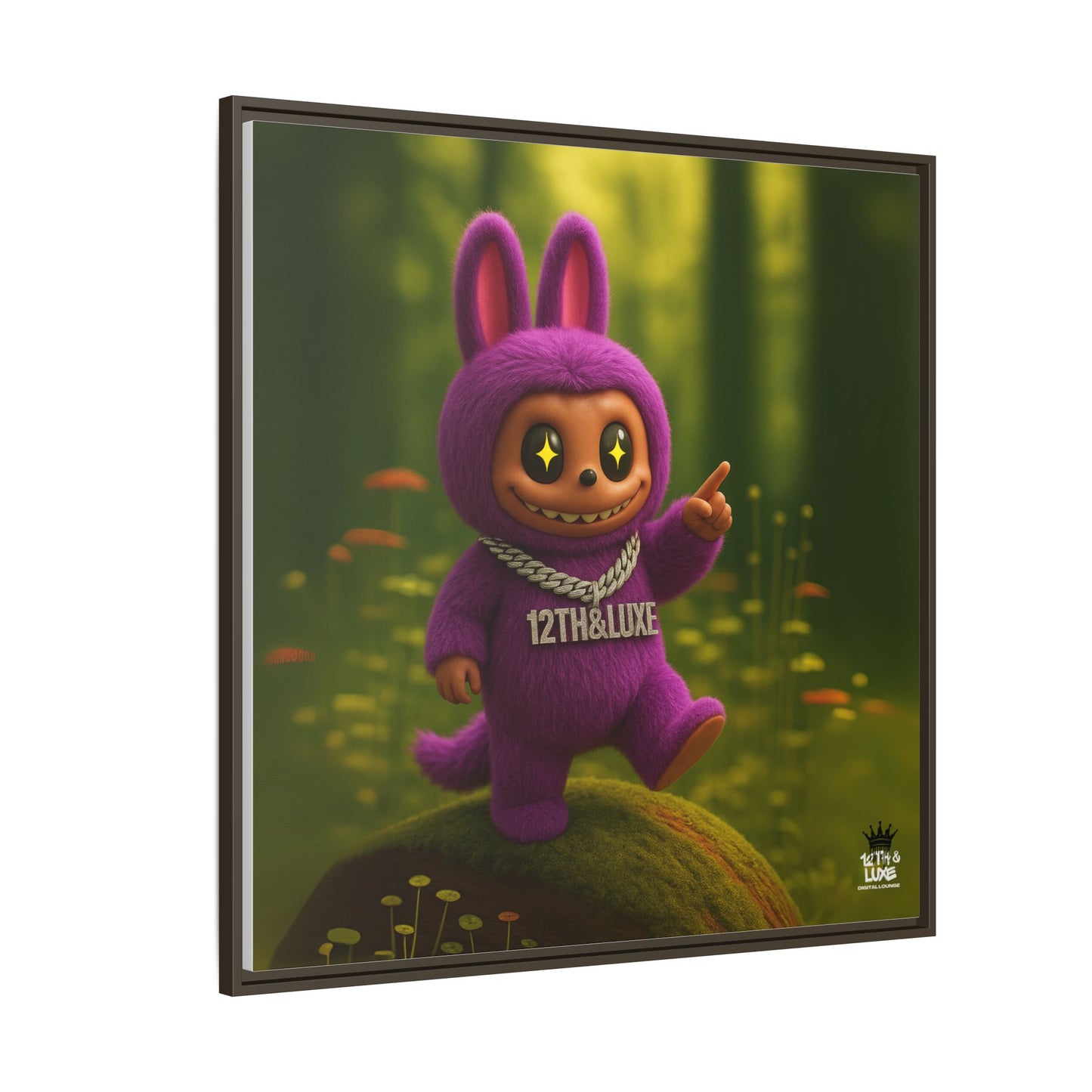 Plush Monster Purple - Canvas Art