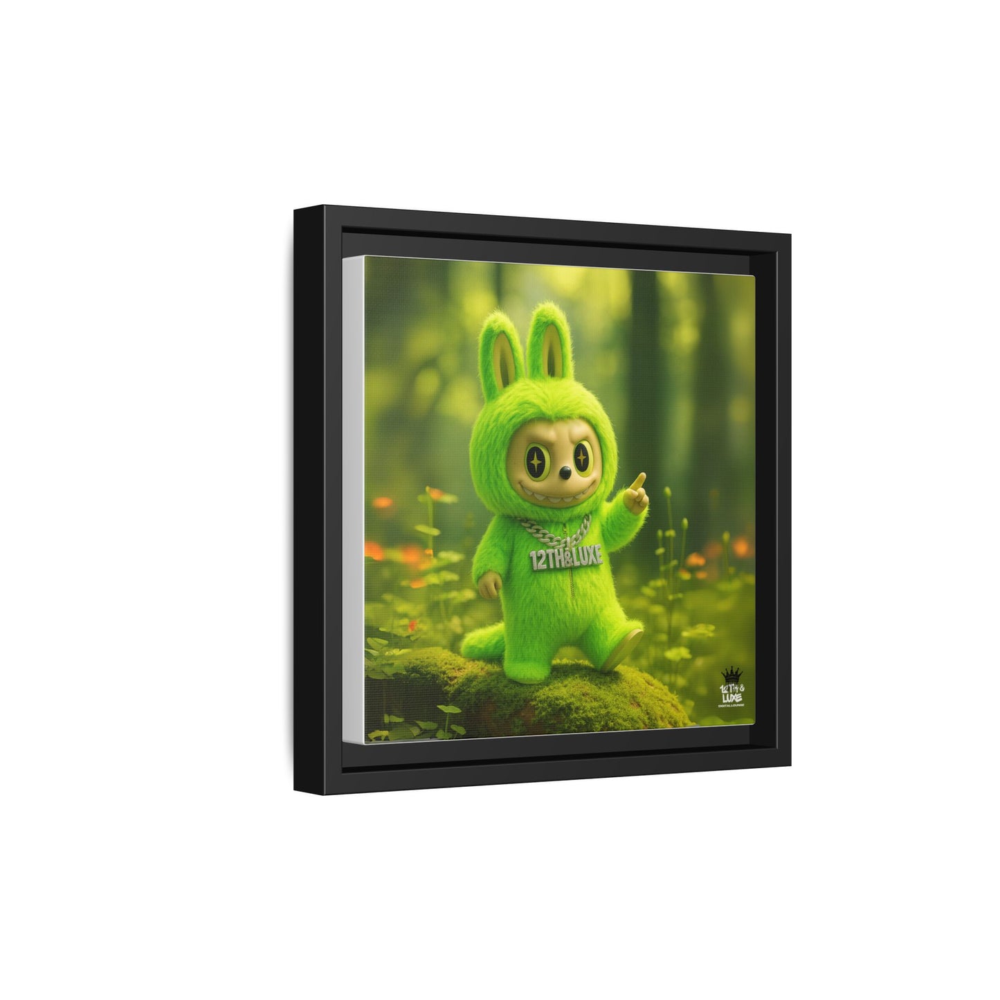 Plush Monster Green - Canvas Art