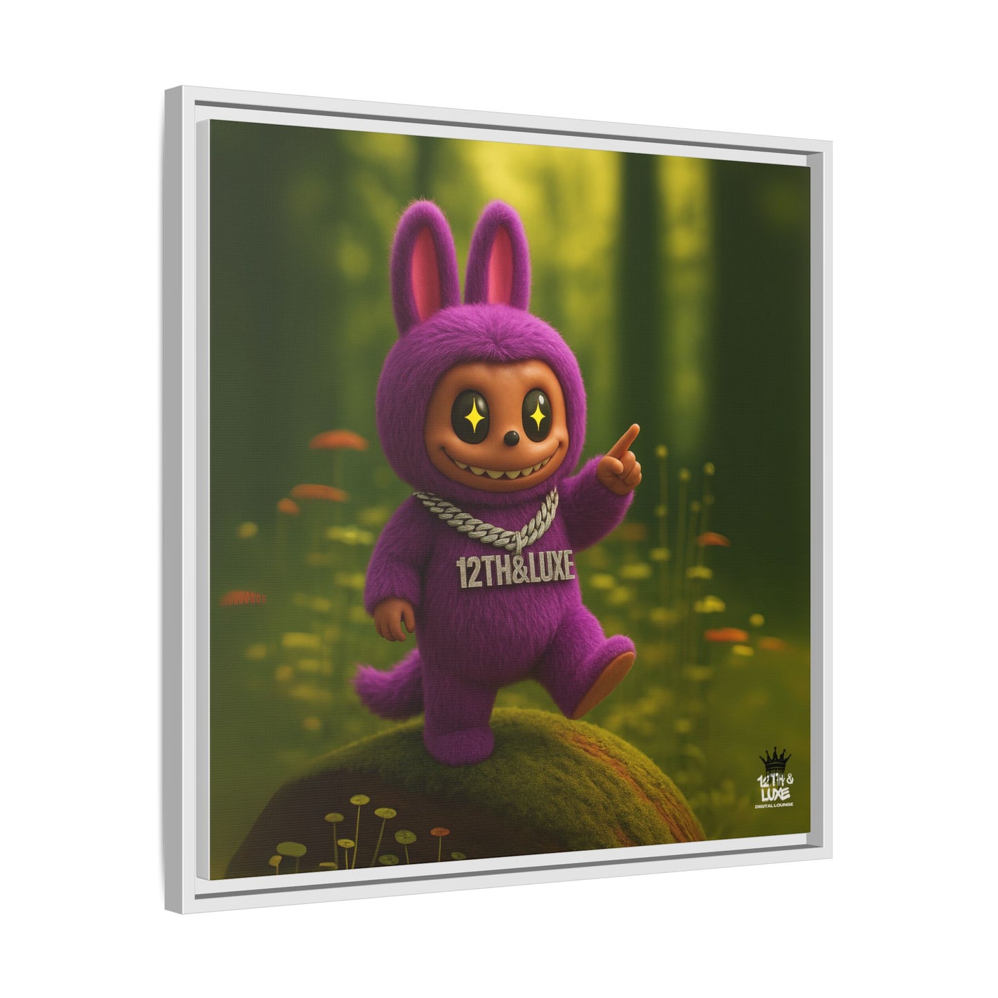 Plush Monster Purple - Canvas Art