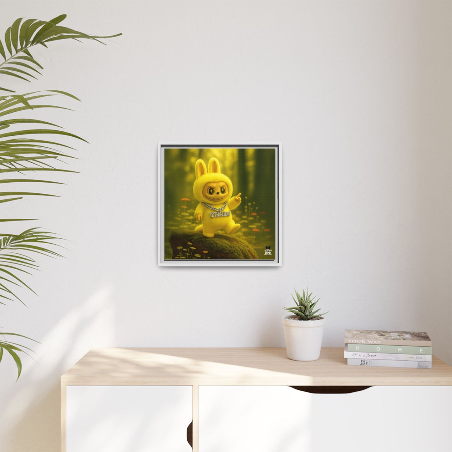 Plush Monster Yellow - Canvas Art