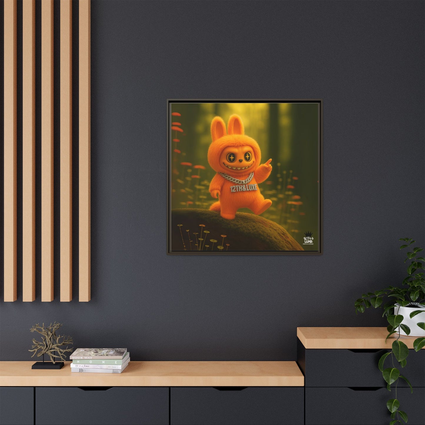 Plush Monster Orange - Canvas Art