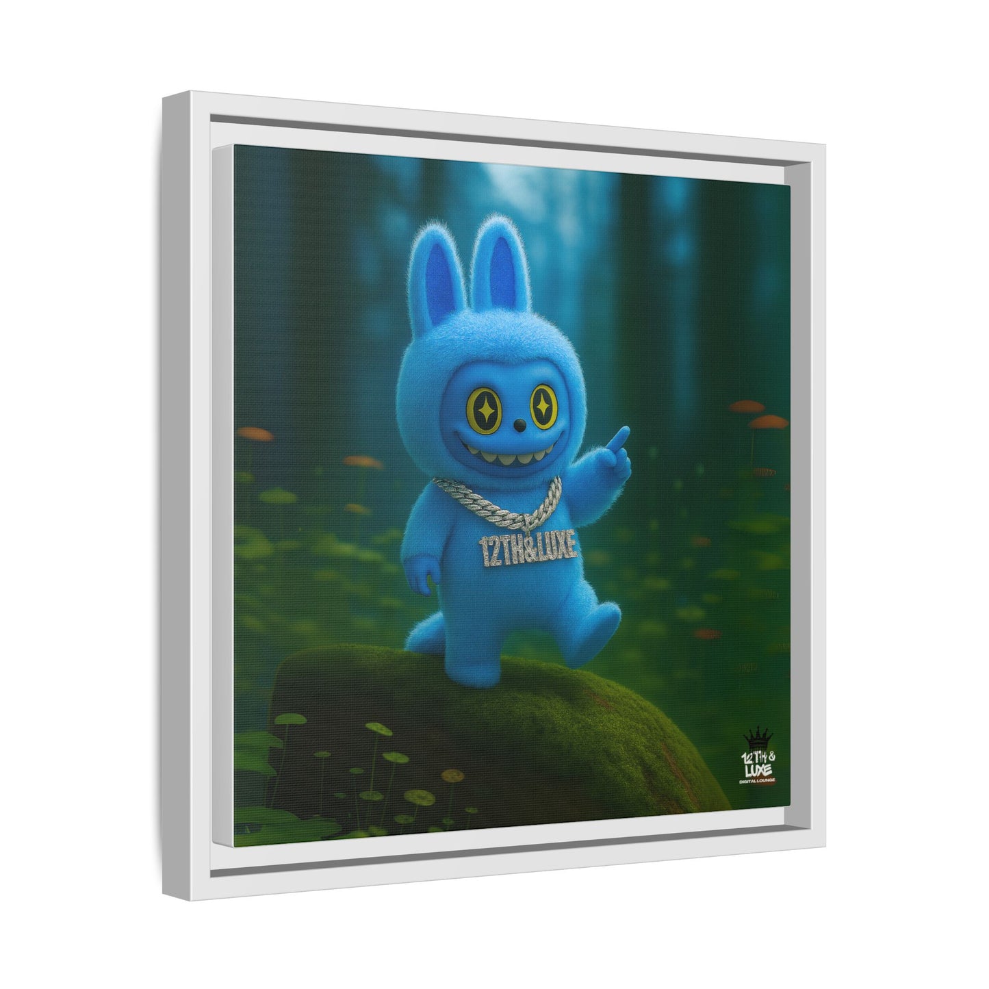 Plush Monster Blue - Canvas Art