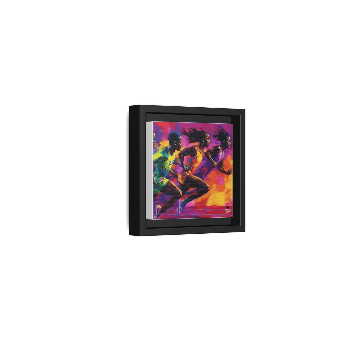 Inspired by the iconic artist Ernie Barnes, "Runners" - Canvas Art