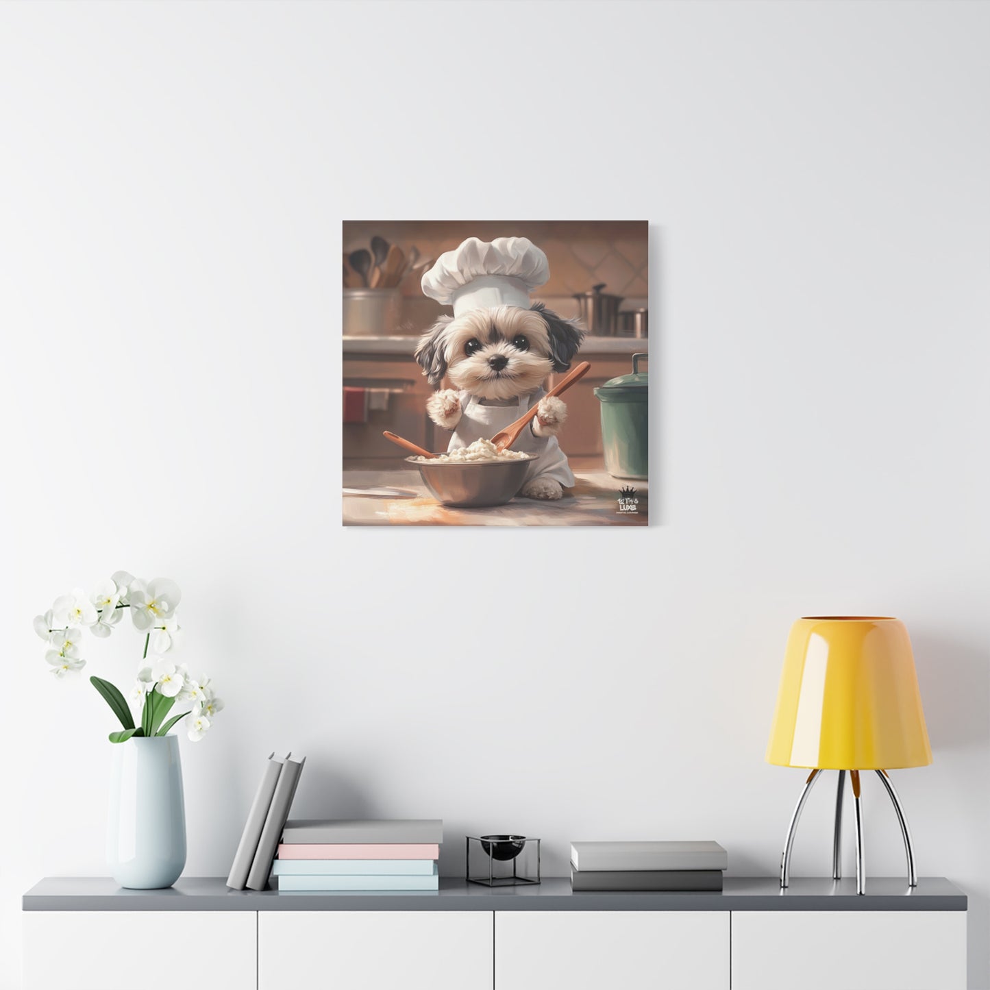 Shih Tzu Puppy Chef Canvas Art
