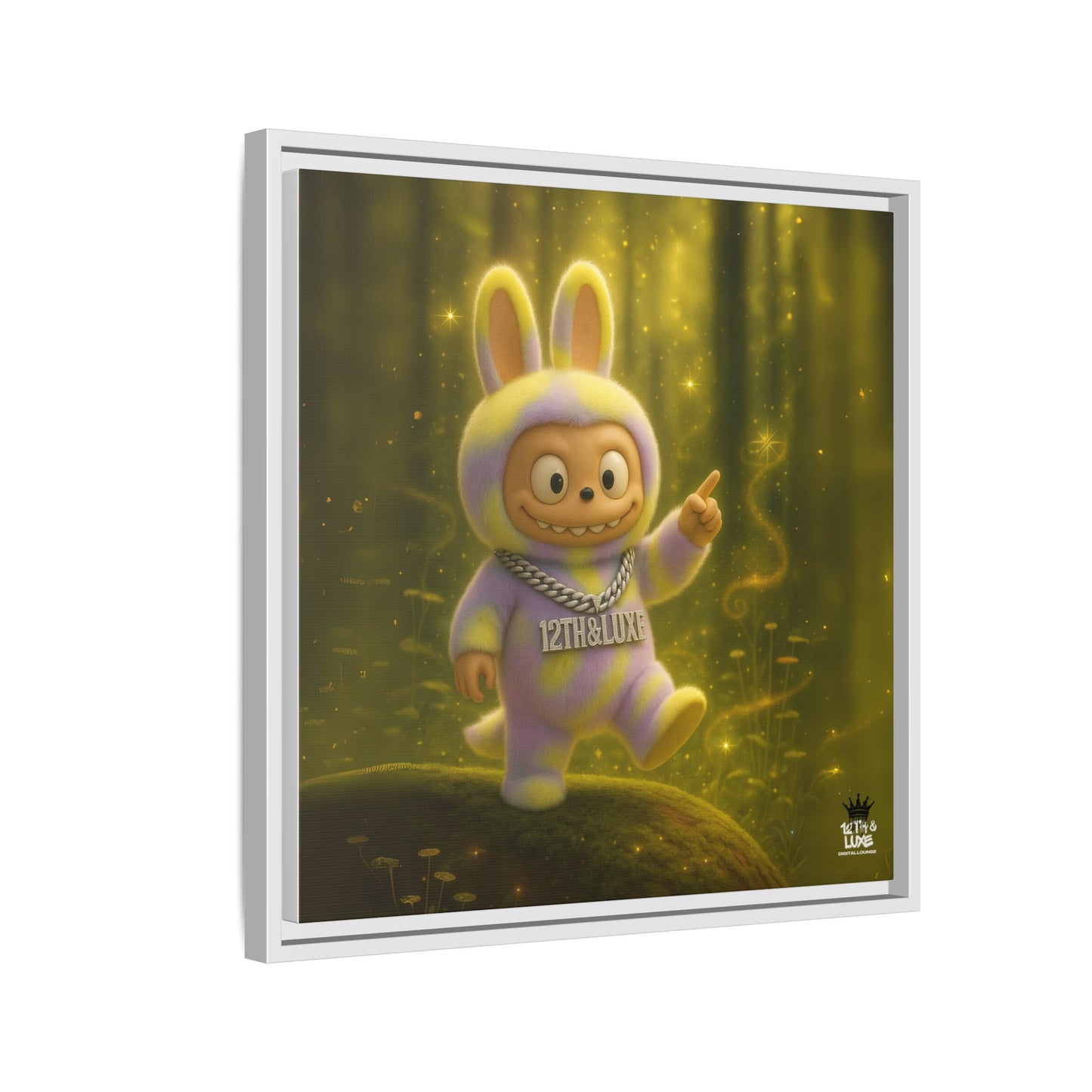 Plush Monster Purple/Yellow - Canvas Art