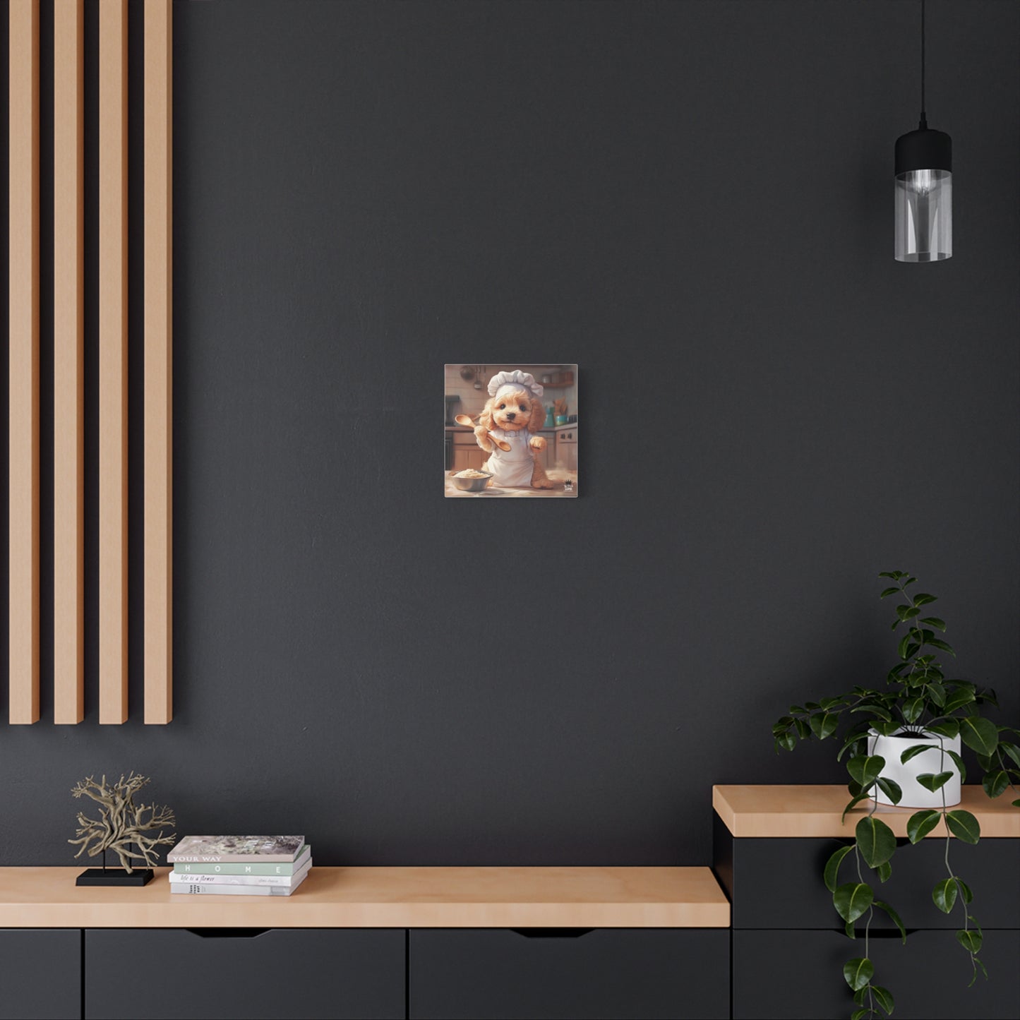 Goldendoodle Puppy Chef Canvas Art