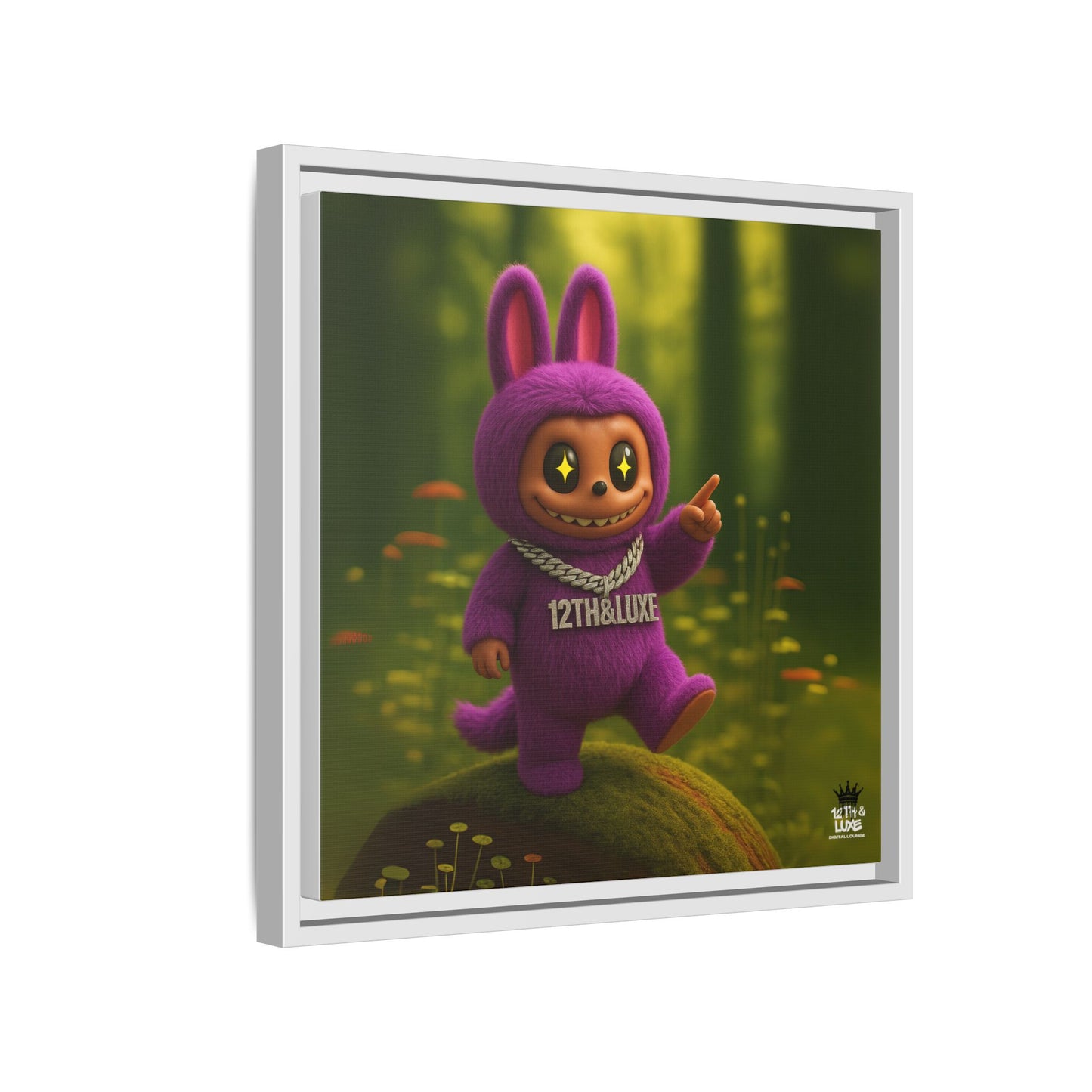 Plush Monster Purple - Canvas Art