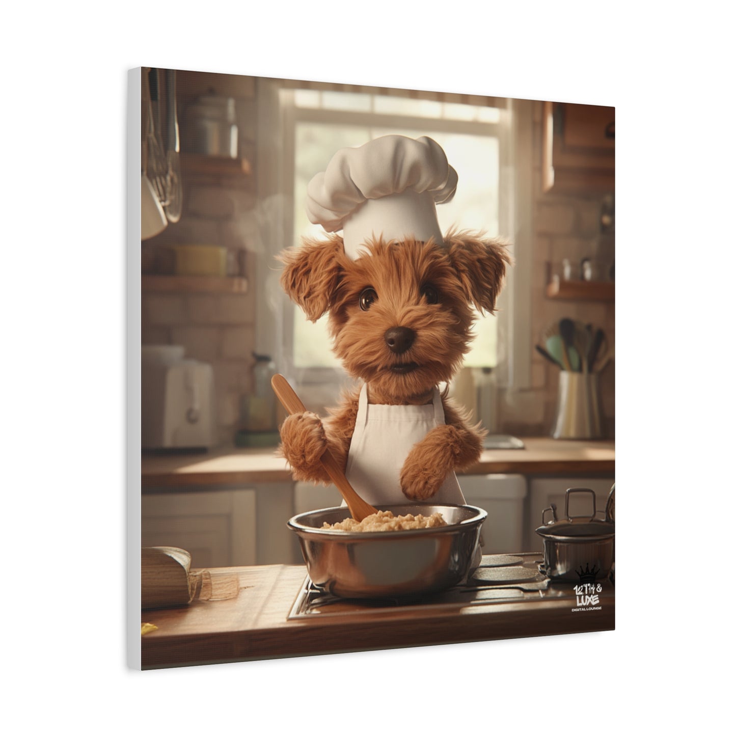 Airedale Puppy Chef Canvas Art