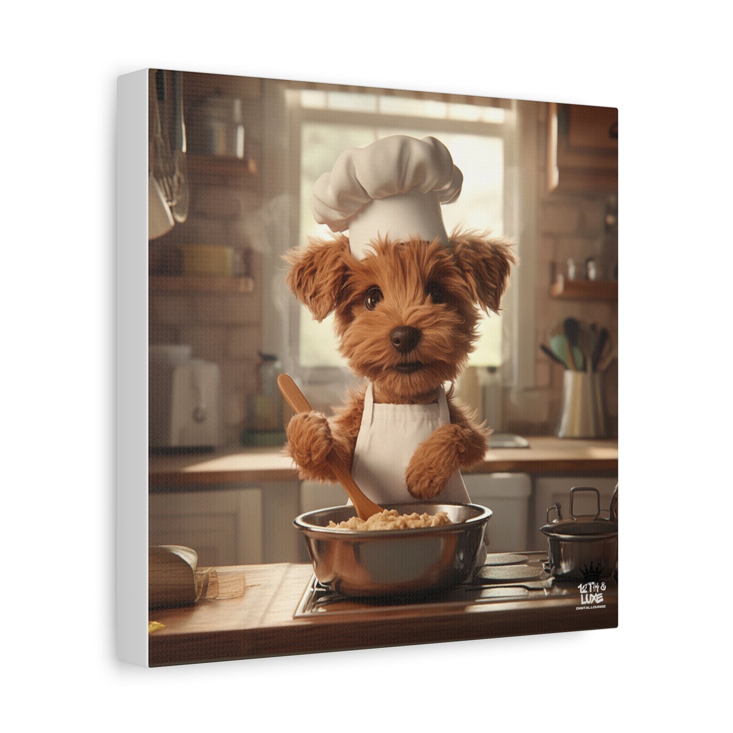 Airedale Puppy Chef Canvas Art