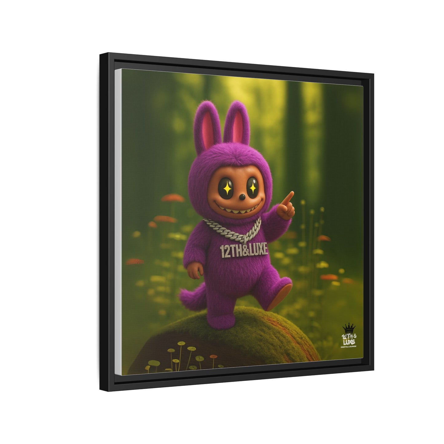 Plush Monster Purple - Canvas Art