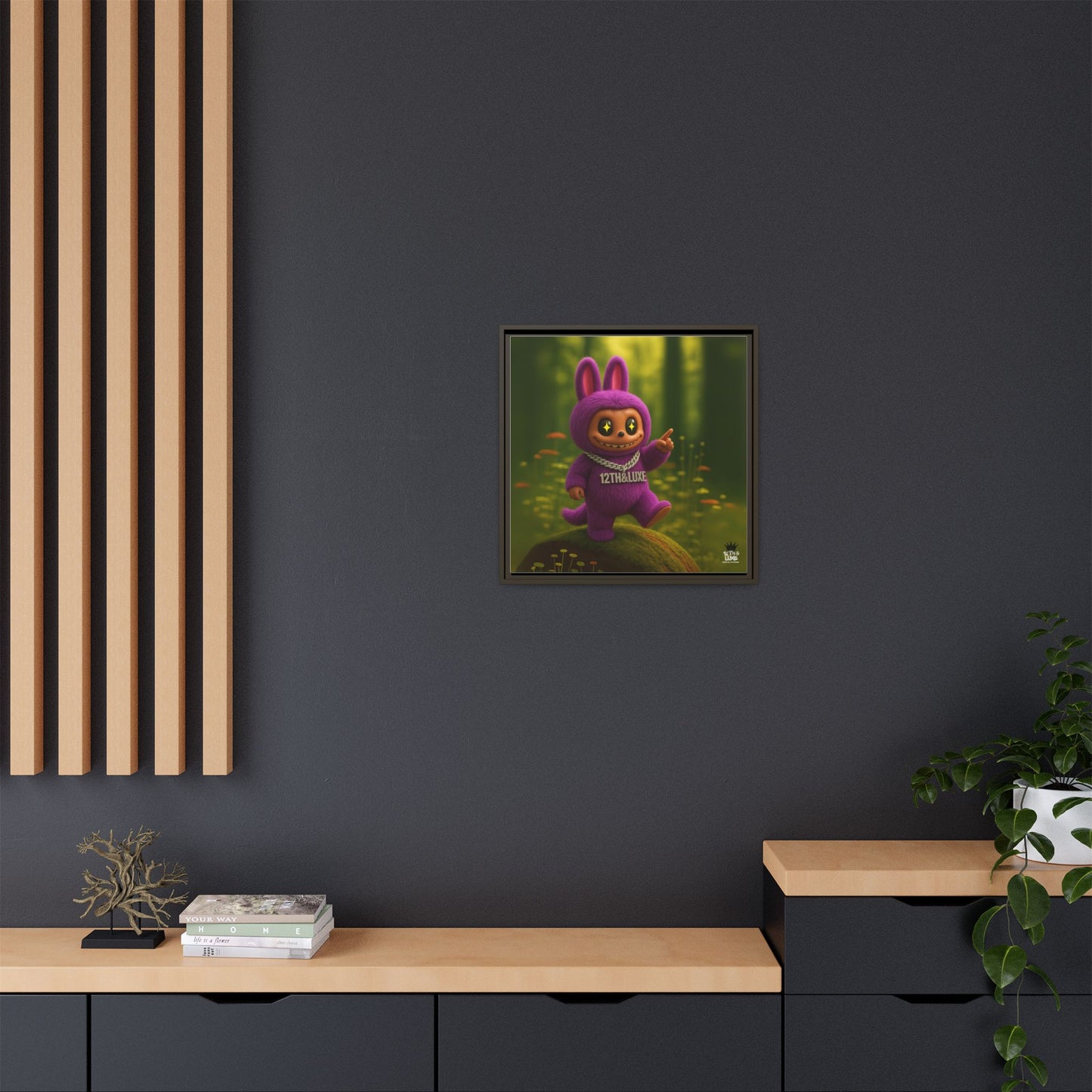 Plush Monster Purple - Canvas Art