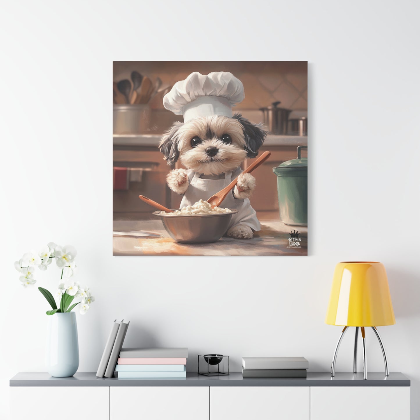 Shih Tzu Puppy Chef Canvas Art