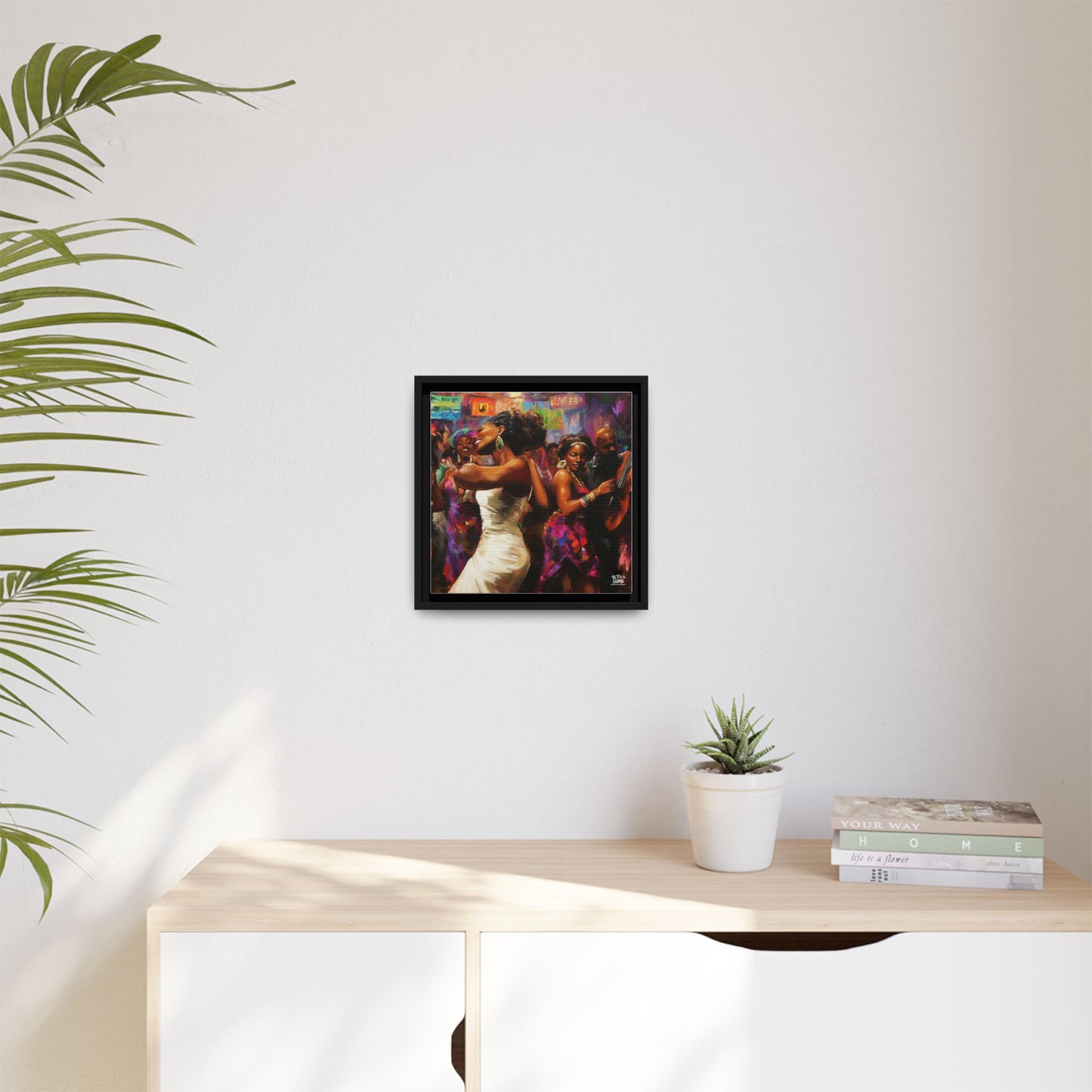 Inspired by the iconic artist Ernie Barnes, "Let's Party" - Canvas Art