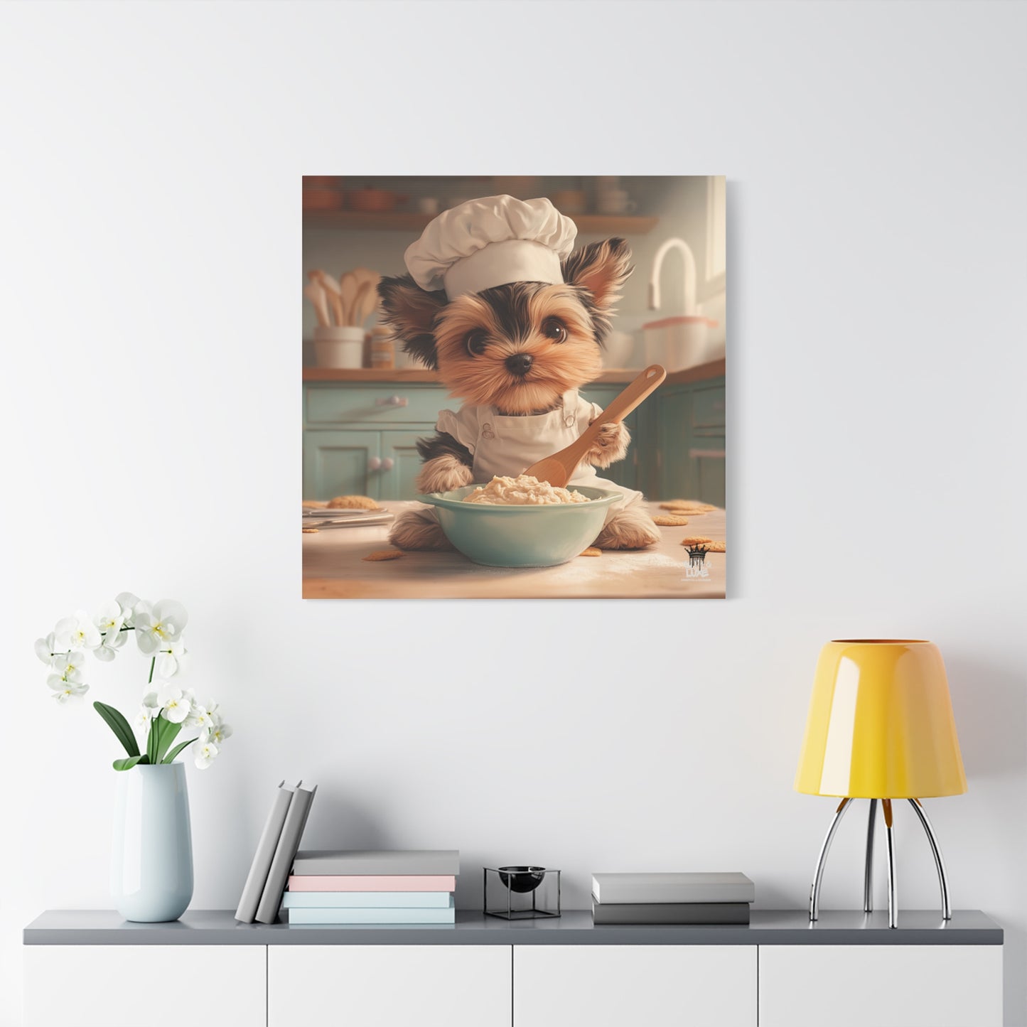 Yorkshire Puppy Chef Canvas Art